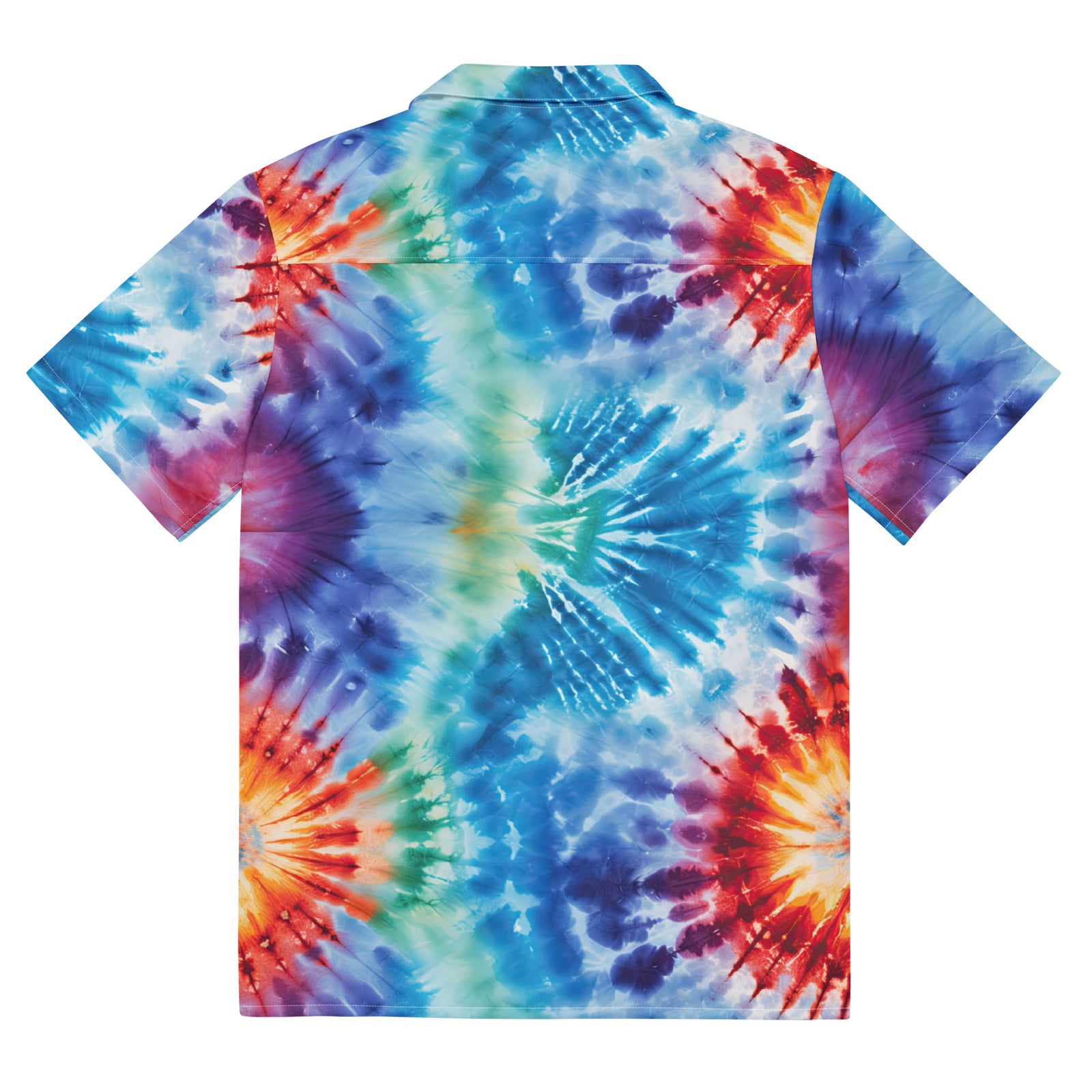 Cosmic Charlie Tie Dye Hawaiian Button-Up Shirt