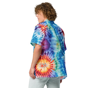 Cosmic Charlie Tie Dye Hawaiian Button-Up Shirt