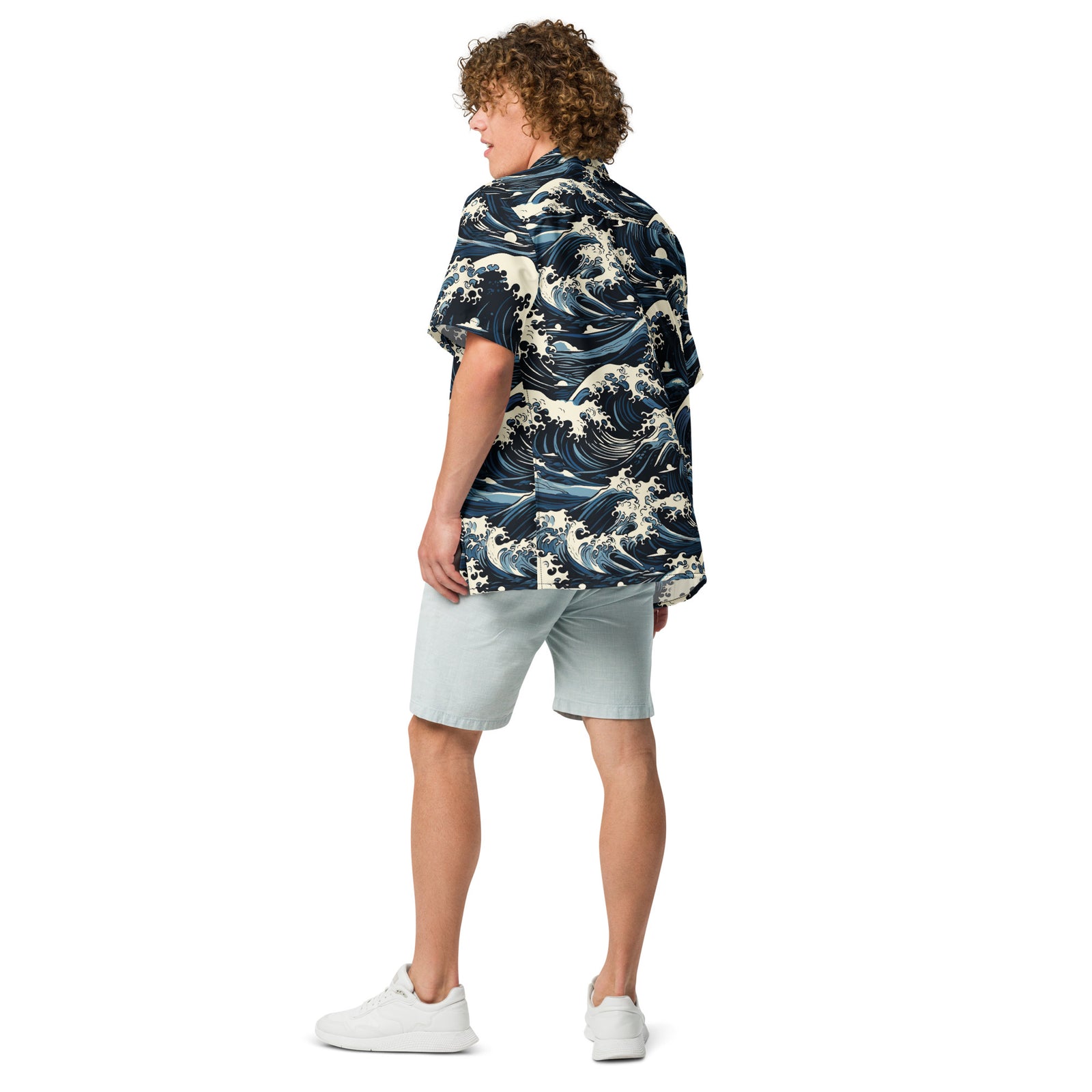 Tsunami Splash Island Button-Up Shirt
