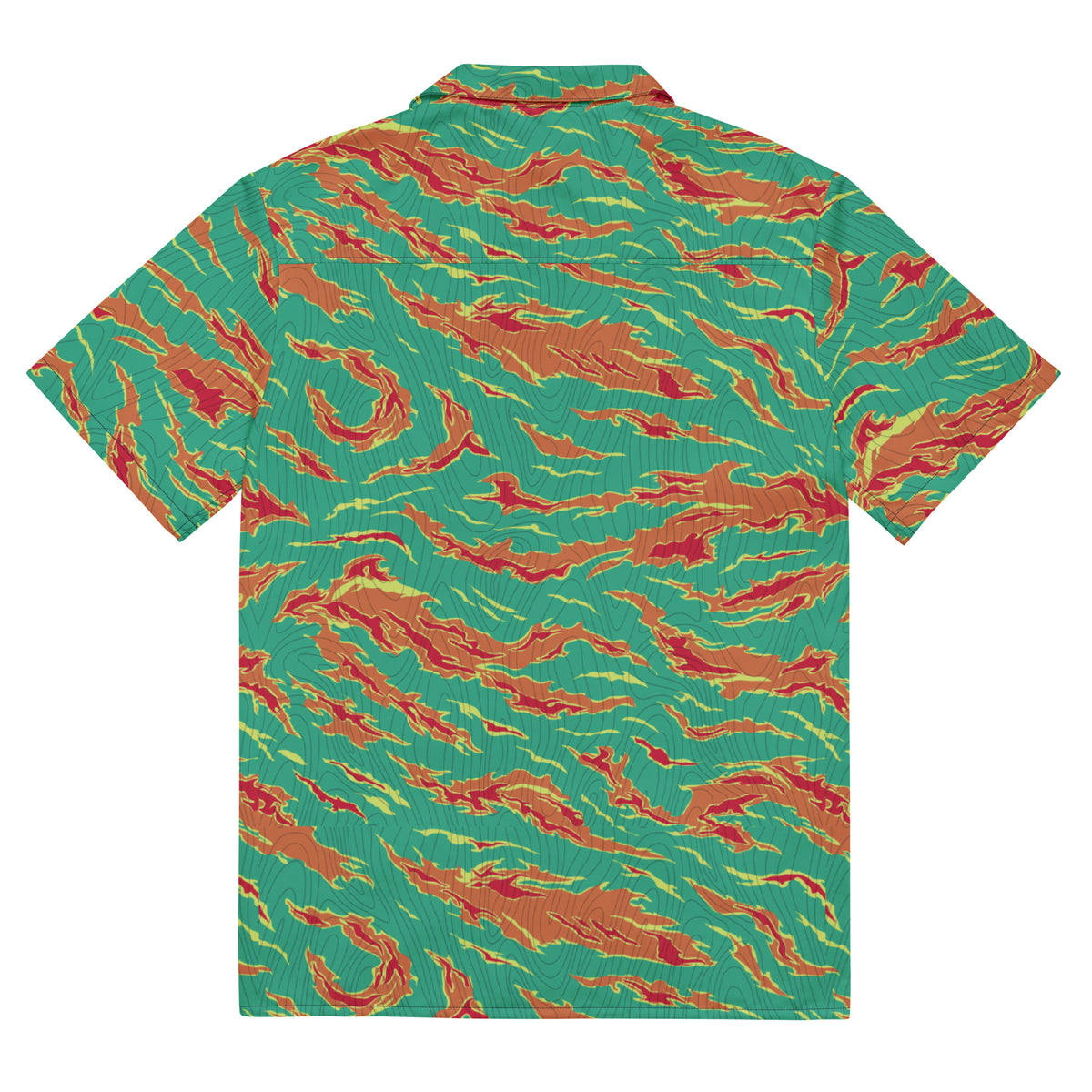 Electric Tiger stripe Camo Hawaiian Shirt