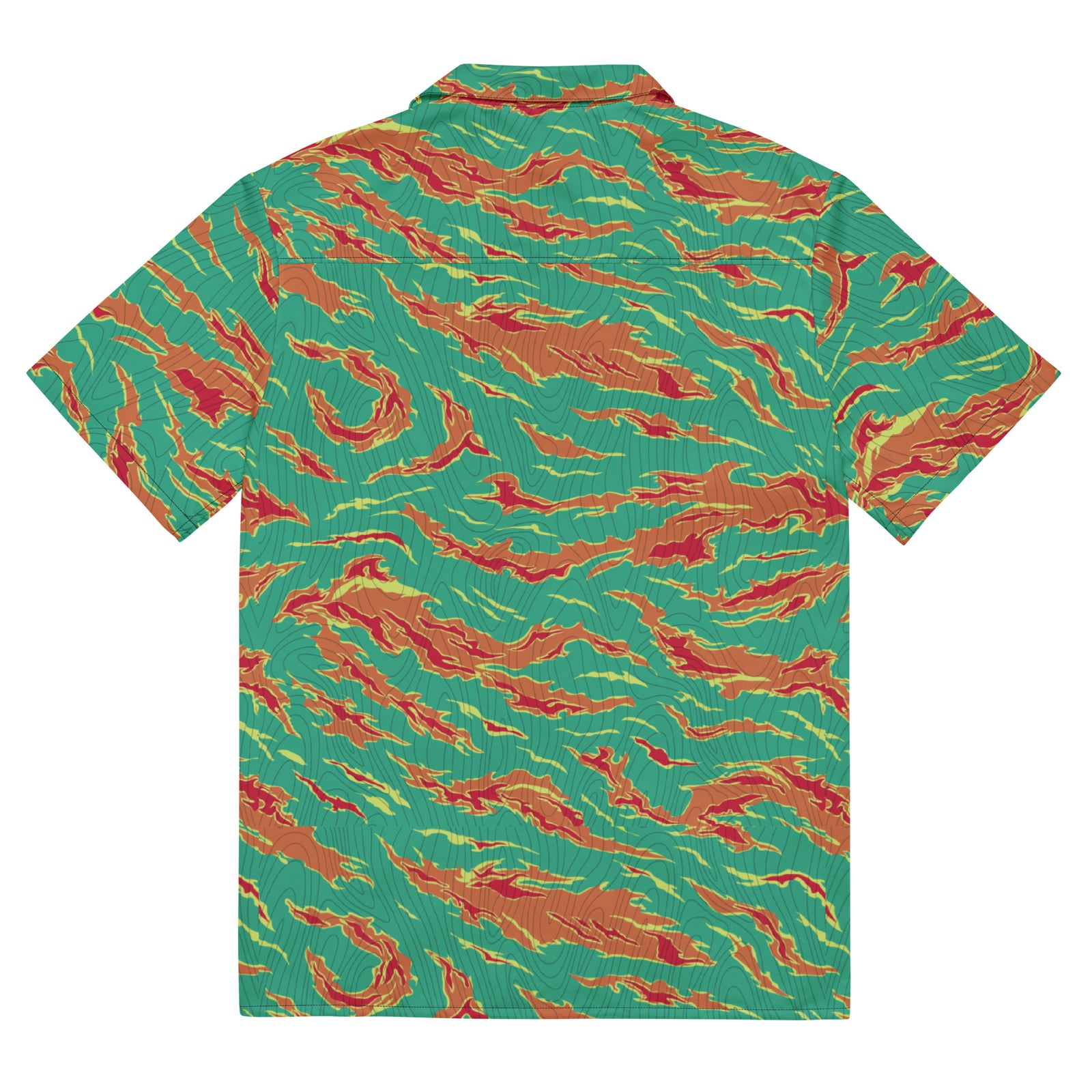 Electric Tiger stripe Camo Hawaiian Shirt