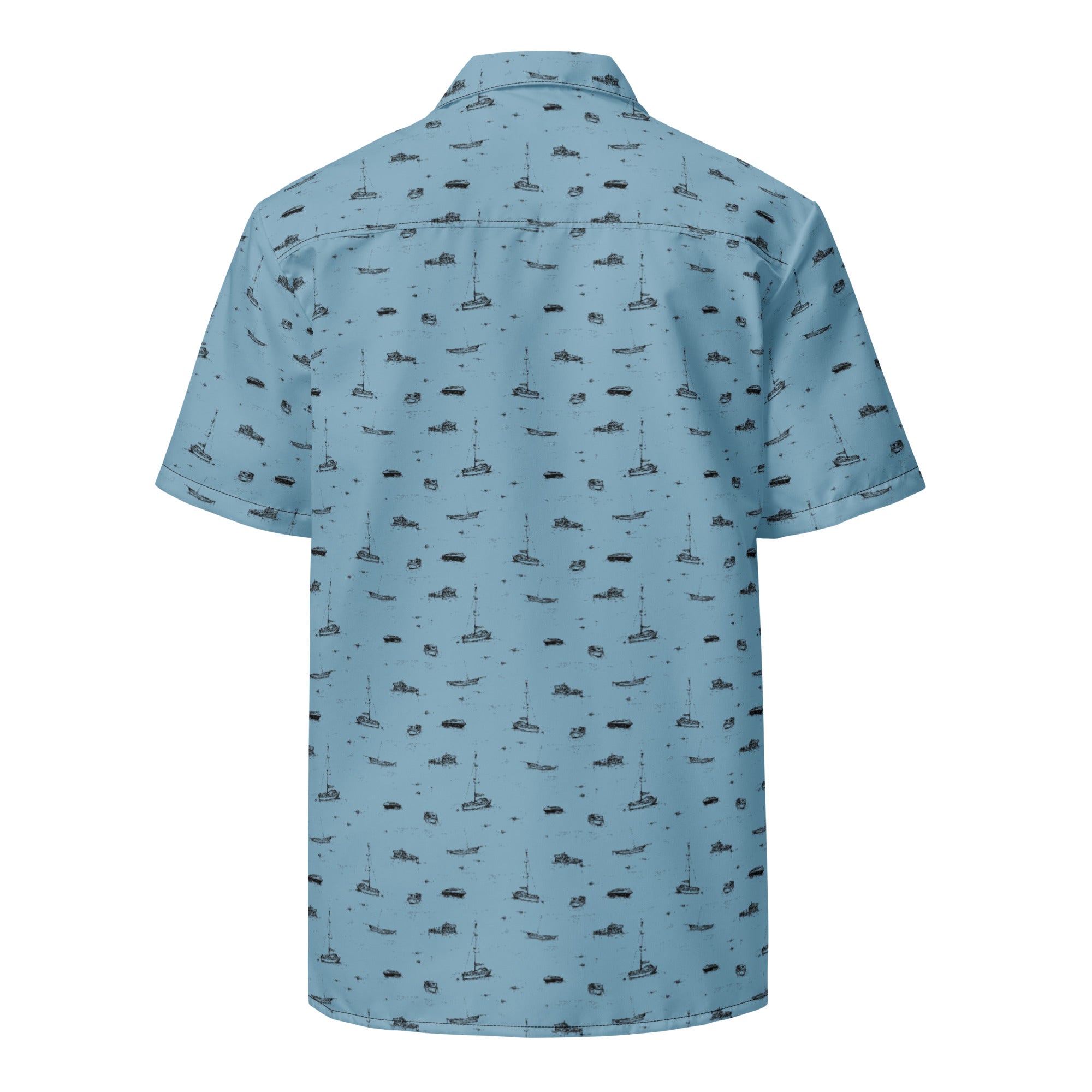 Boats on the Sea Button Up Shirt
