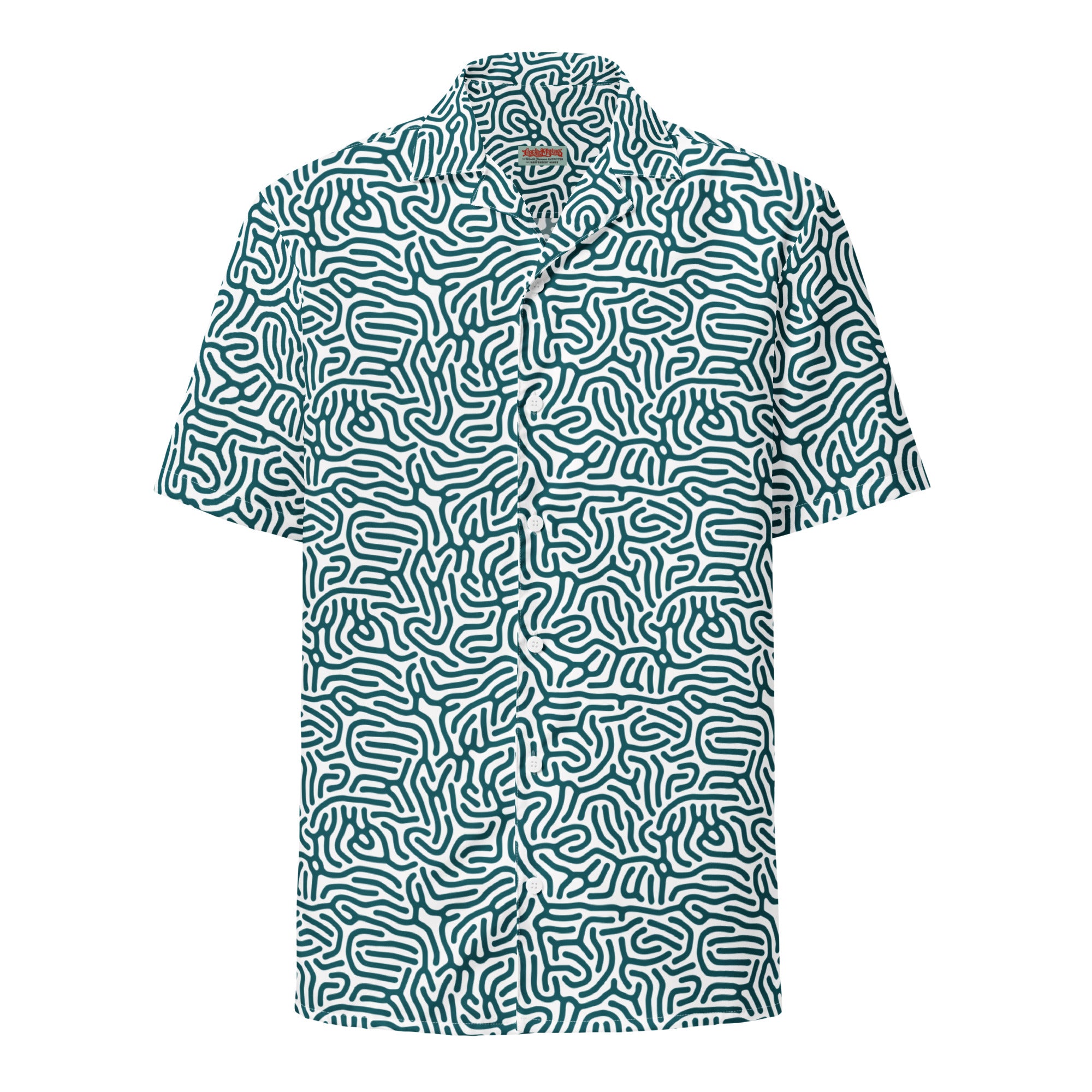Maze Coral Button-Up Shirt