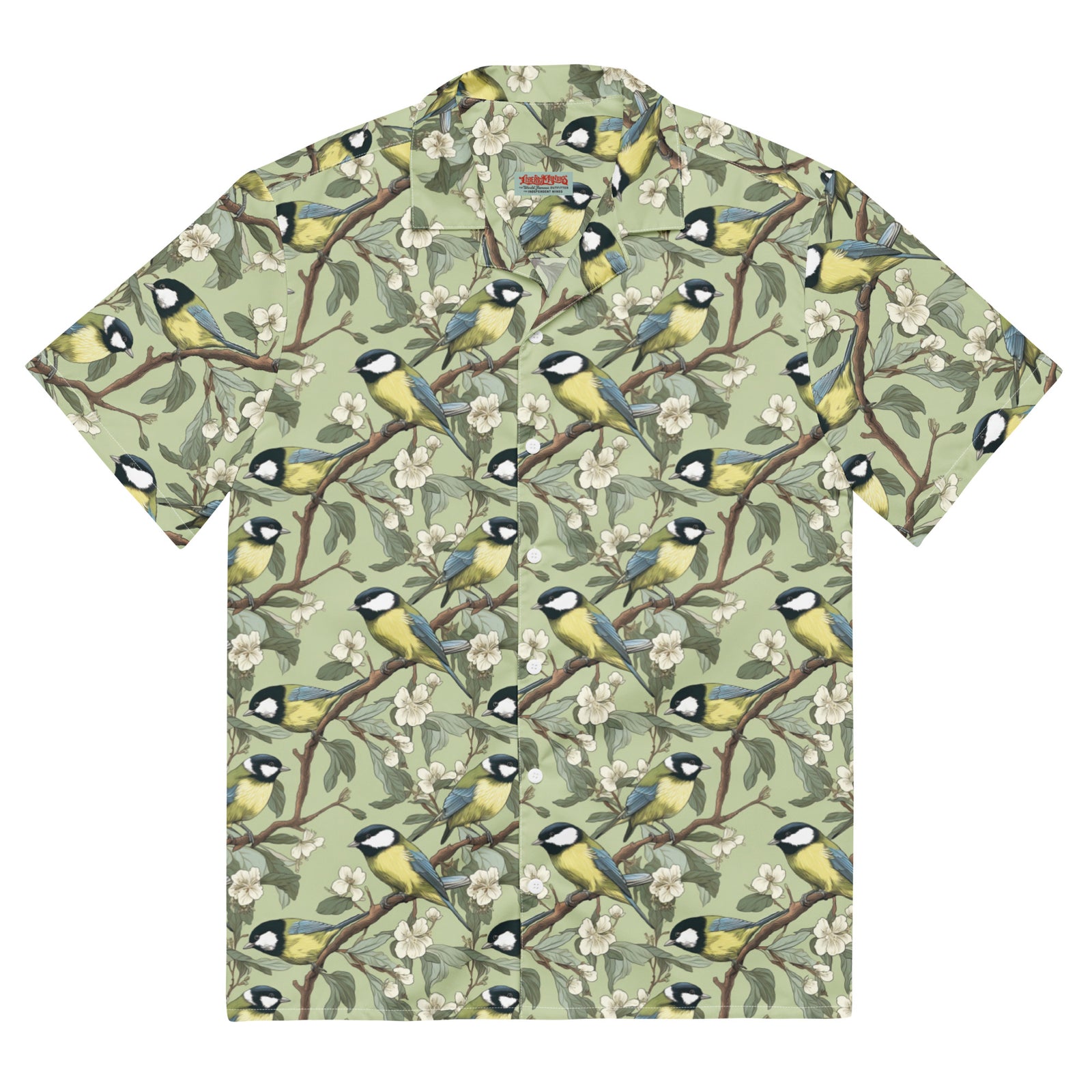 Great Tits Parus Major Button Up Shirt