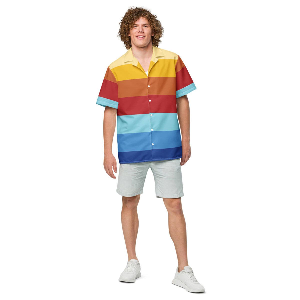 Tequila Sunrise Spectrum Button-Up Shirt