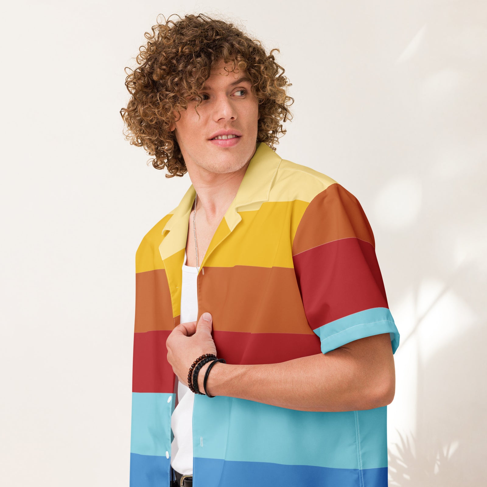 Tequila Sunrise Spectrum Button-Up Shirt