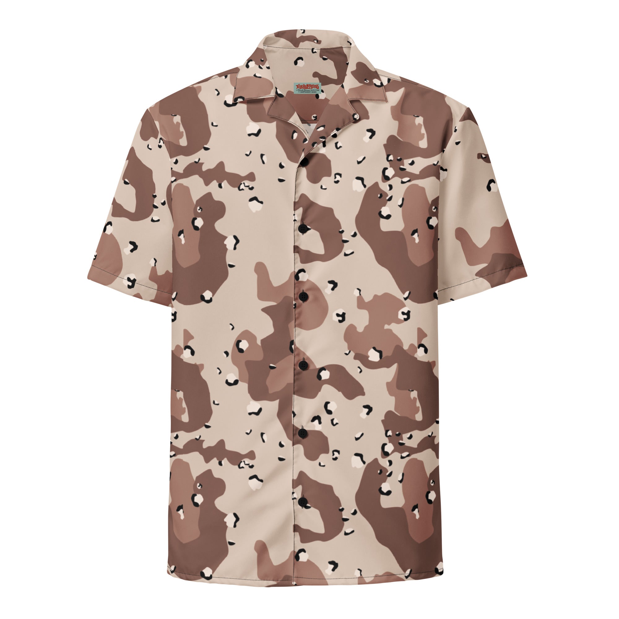 Desert Camouflage Pattern Button-Up Shirt 2XL