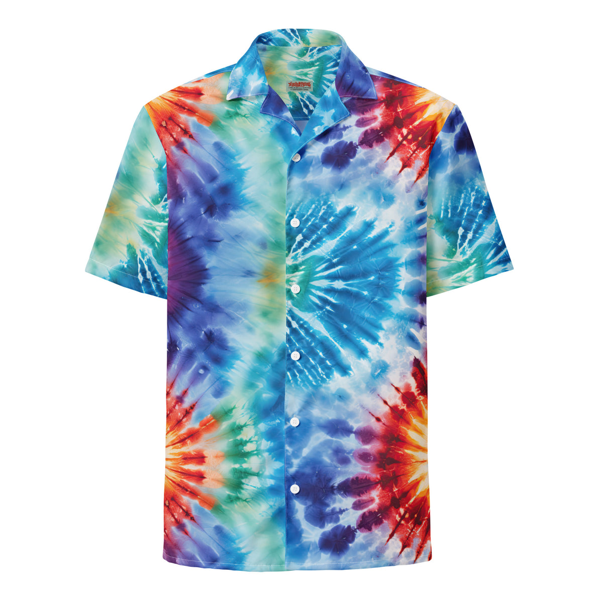Cosmic Charlie Tie Dye Hawaiian Button-Up Shirt
