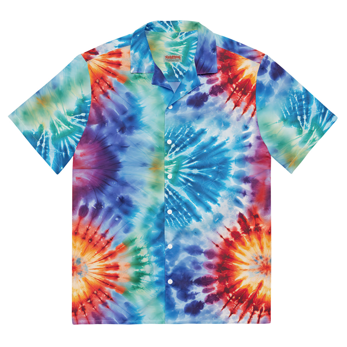 Cosmic Charlie Tie Dye Hawaiian Button-Up Shirt