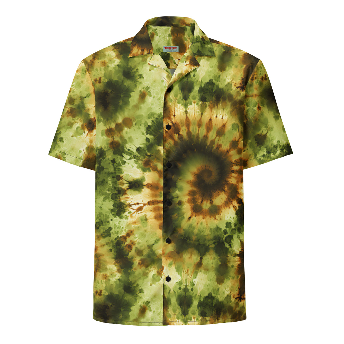 In-A-Gadda-Da-Vida Tie Dye Button-Up Shirt
