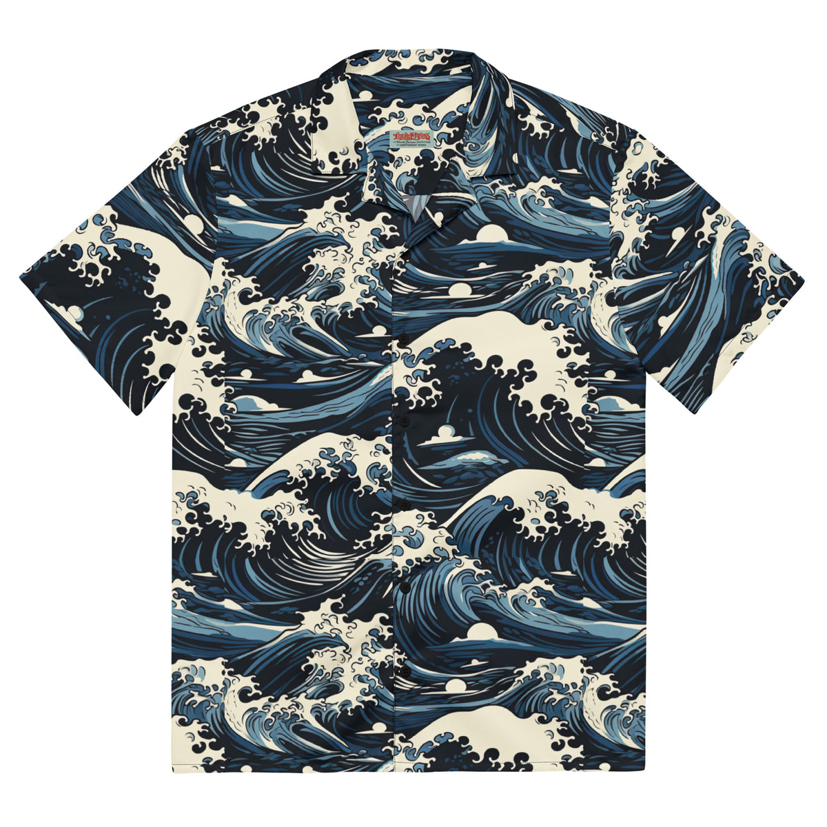 Tsunami Splash Island Button-Up Shirt