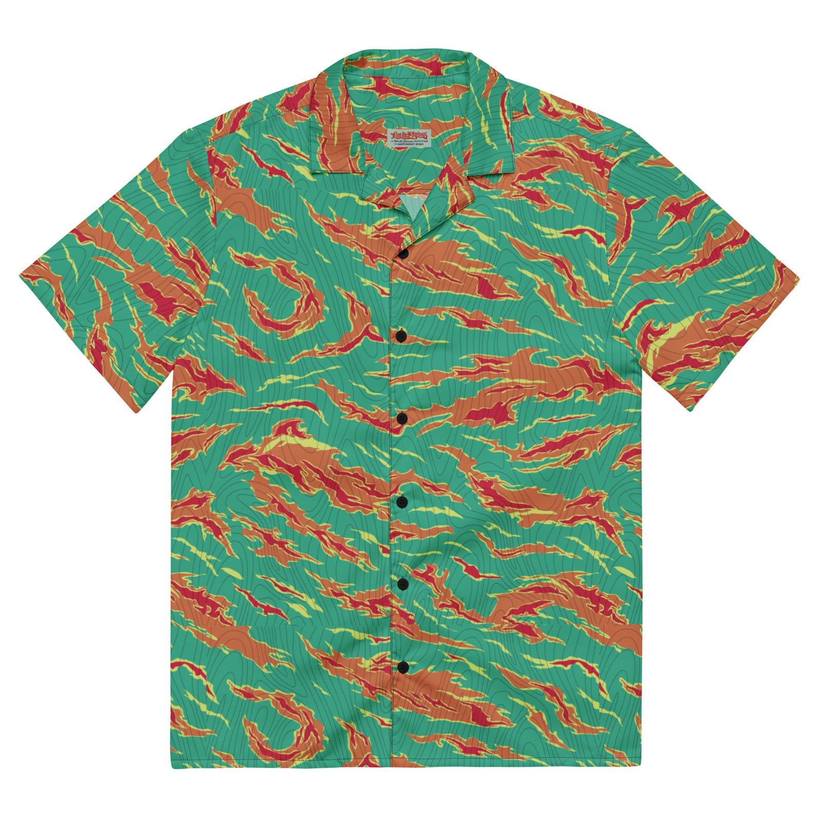 Electric Tiger stripe Camo Hawaiian Shirt