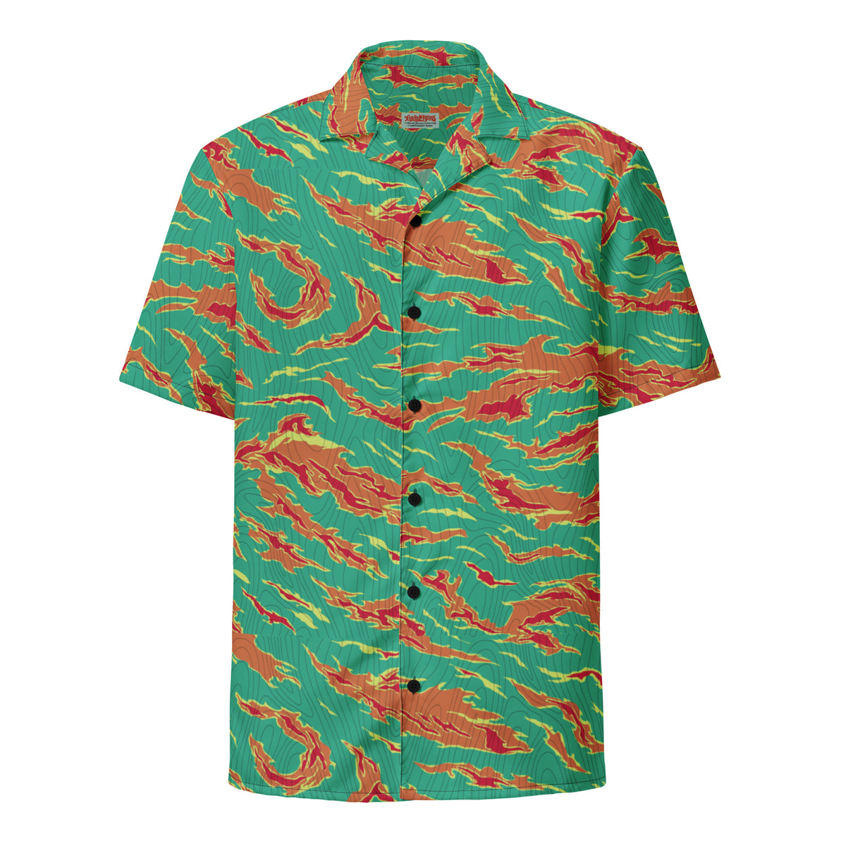 Electric Tiger stripe Camo Hawaiian Shirt