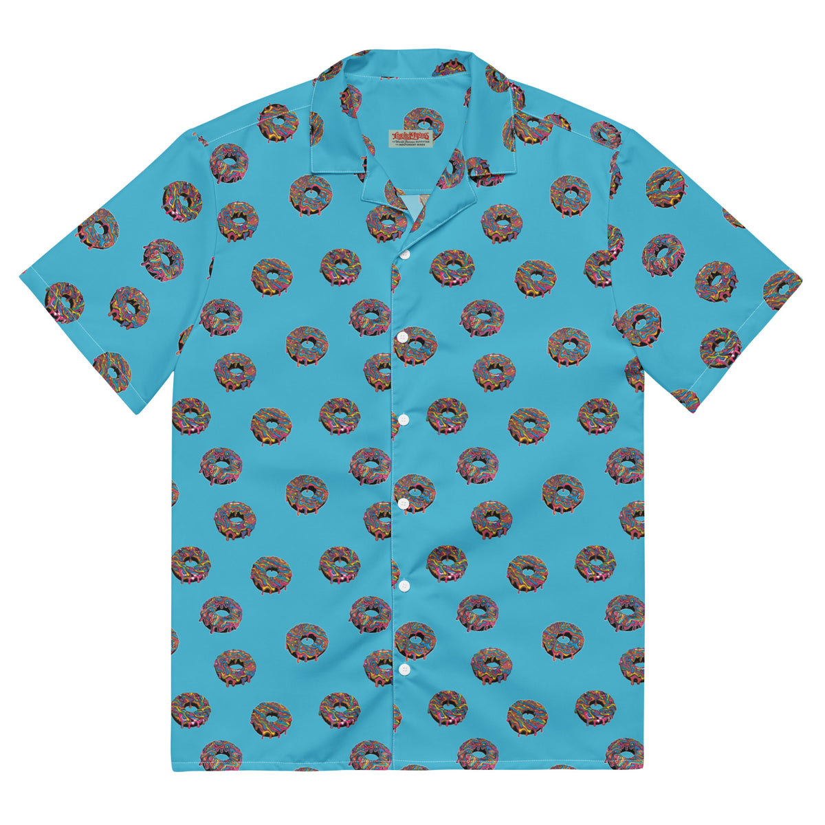 Psychedelic Donut Button Up Shirt