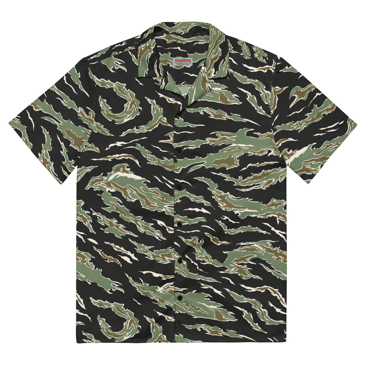 Tiger Stripe Hawaiian Button-Up Shirt