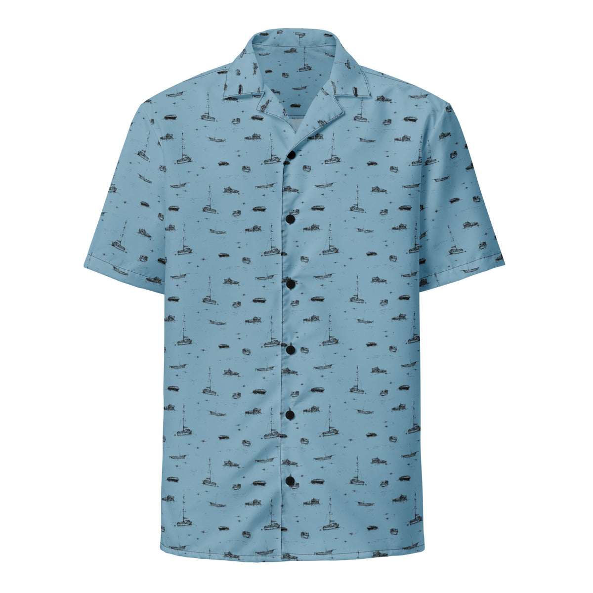Boats on the Sea Button Up Shirt