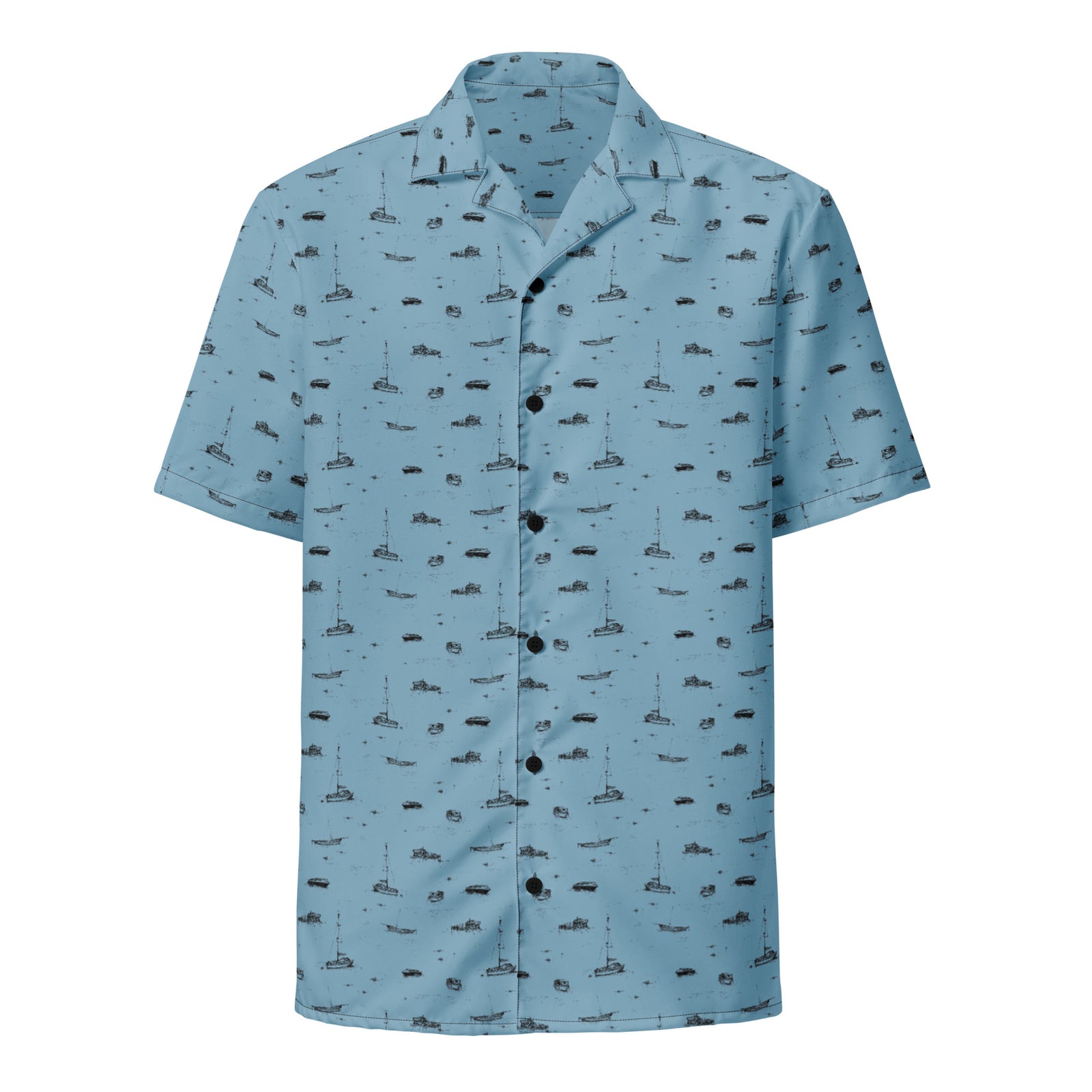 Boats on the Sea Button Up Shirt