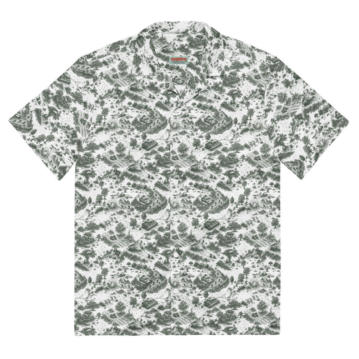 Normandy ’44 Toile Button Up Shirt lying flat from Liberty Maniacs