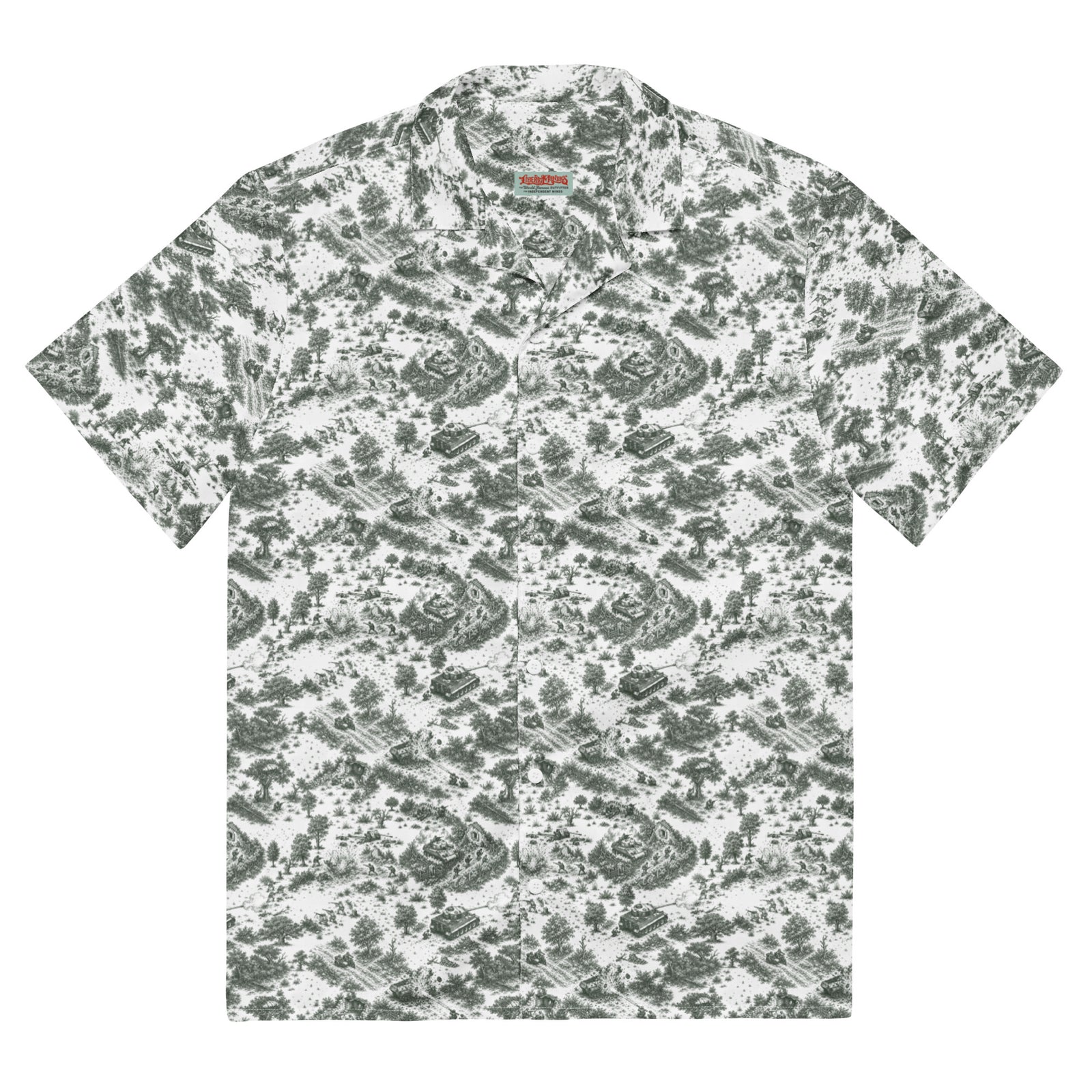 Normandy ’44 Toile Button Up Shirt lying flat from Liberty Maniacs