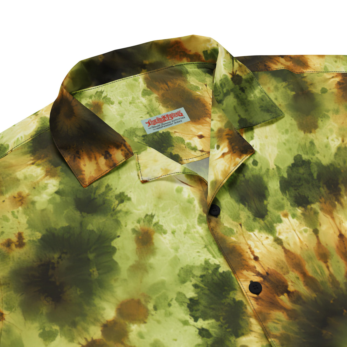 In-A-Gadda-Da-Vida Tie Dye Button-Up Shirt
