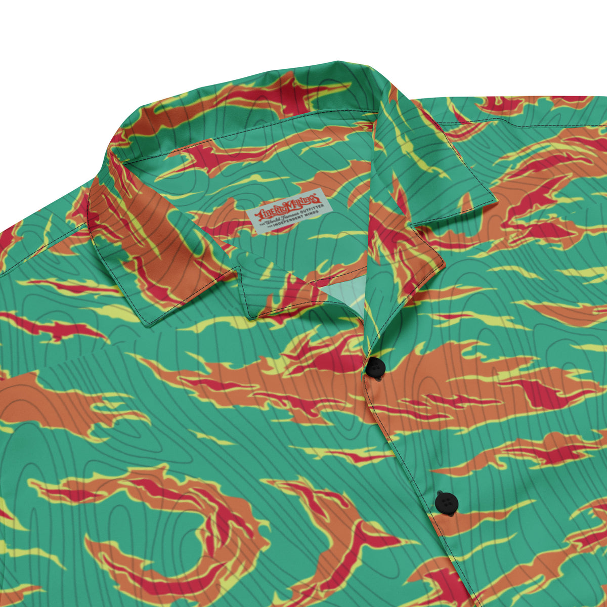 Electric Tiger stripe Camo Hawaiian Shirt