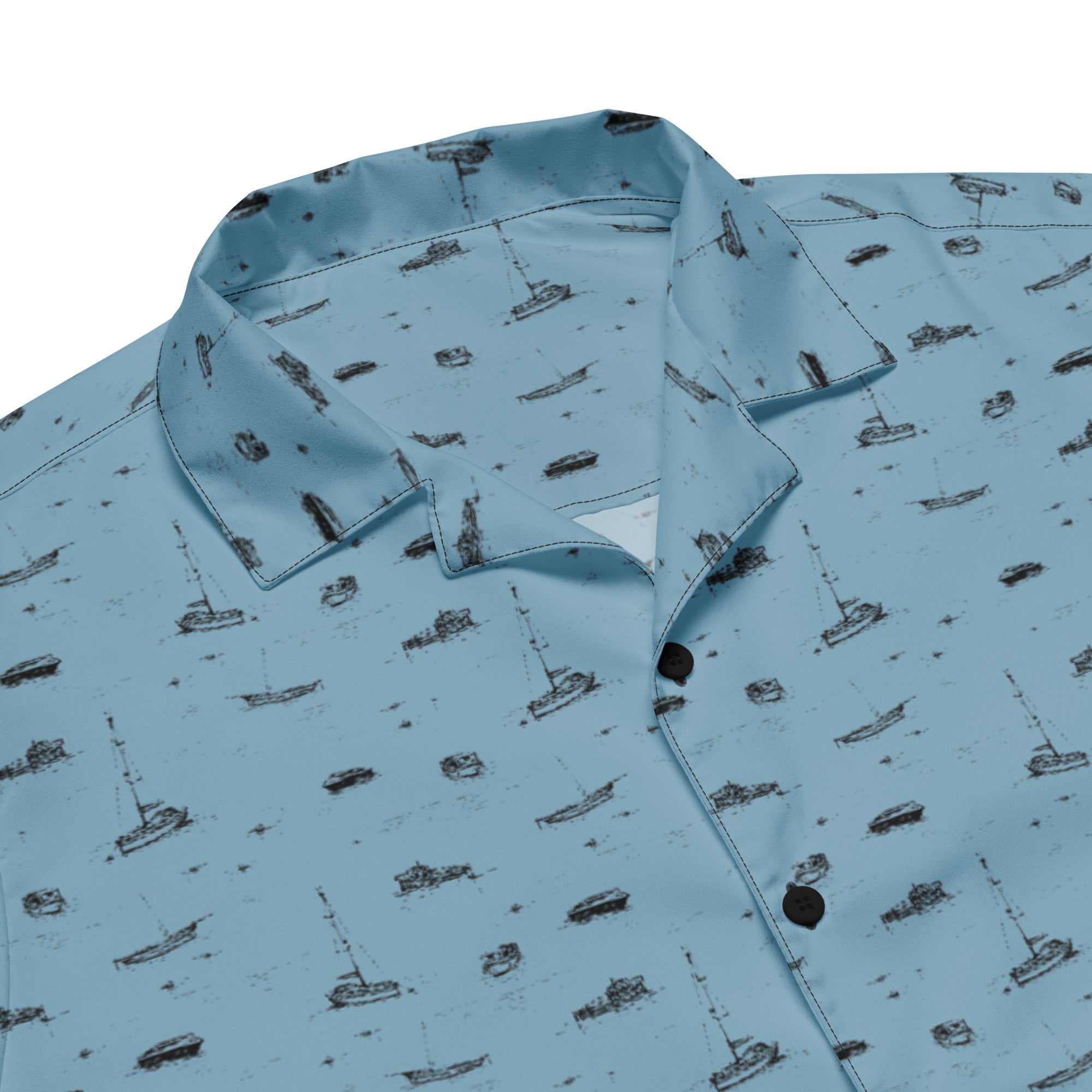 Boats on the Sea Button Up Shirt