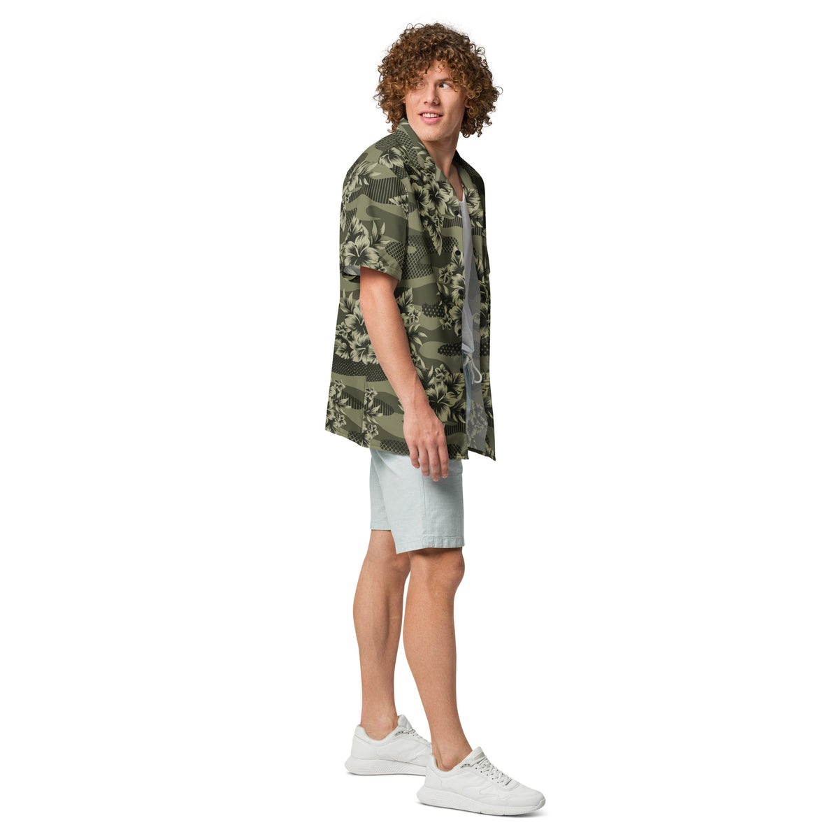 Hawaiian Camouflage Button-Up Shirt