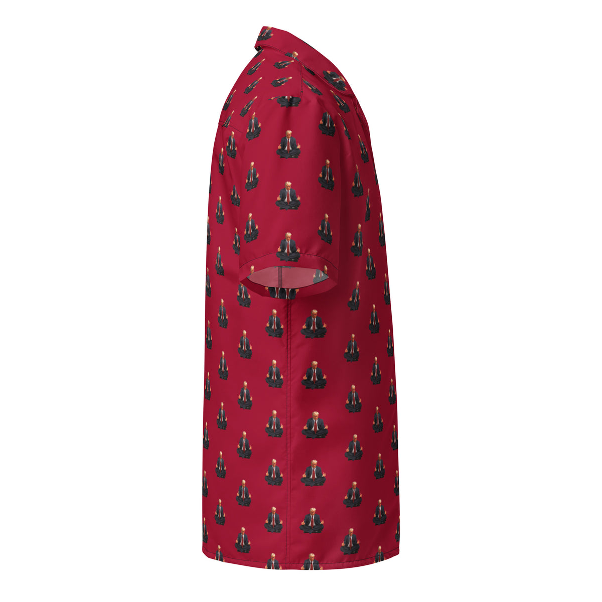 Trump Mugshot Zen Meditation Button-Up Shirt