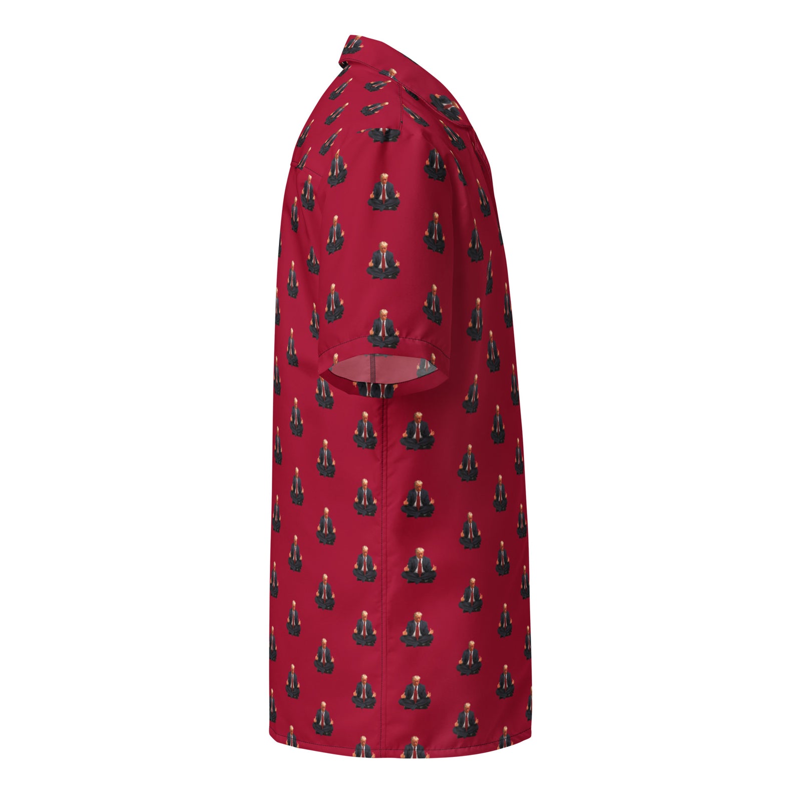 Trump Mugshot Zen Meditation Button-Up Shirt