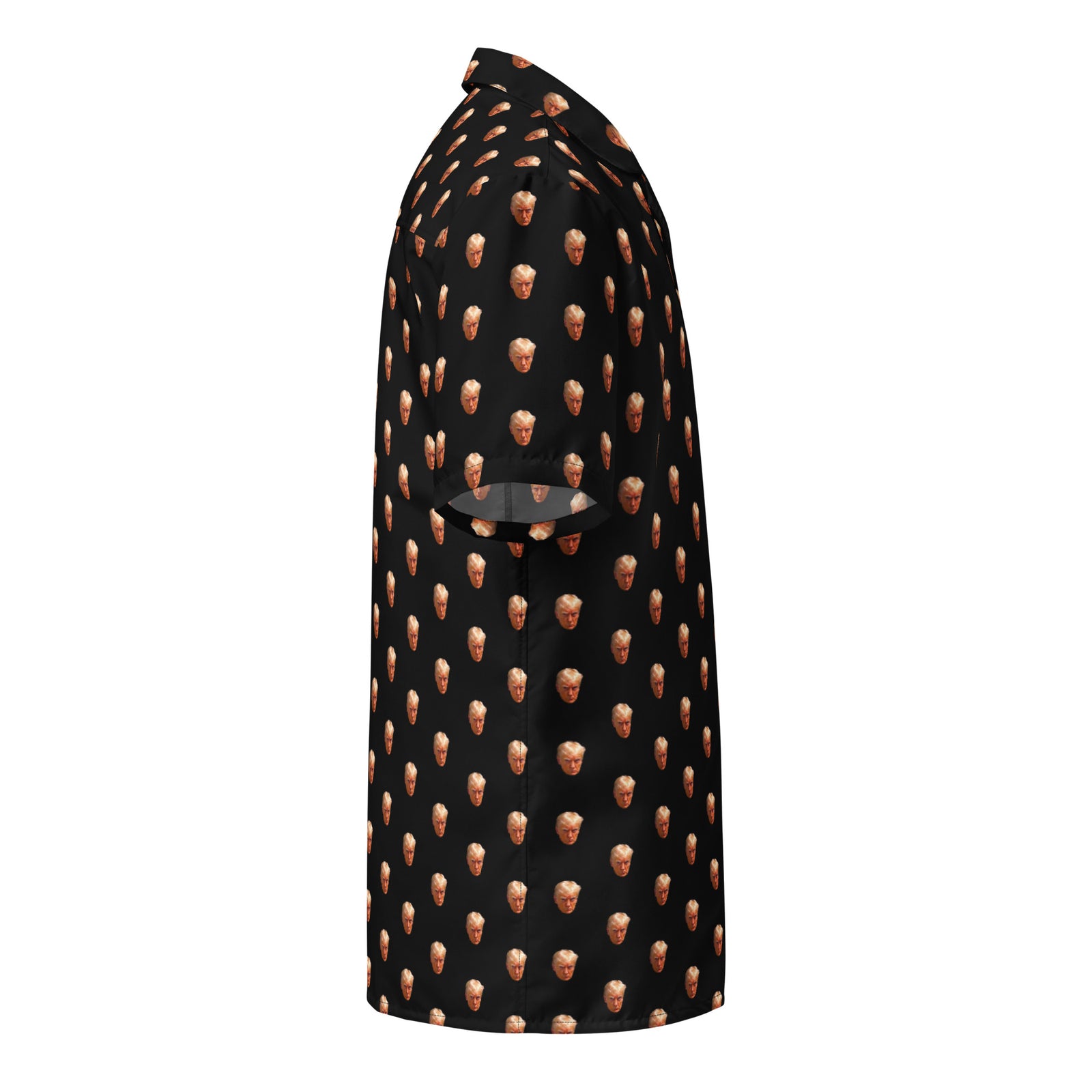 Trump Mugshot Patterned Button Up Shirt