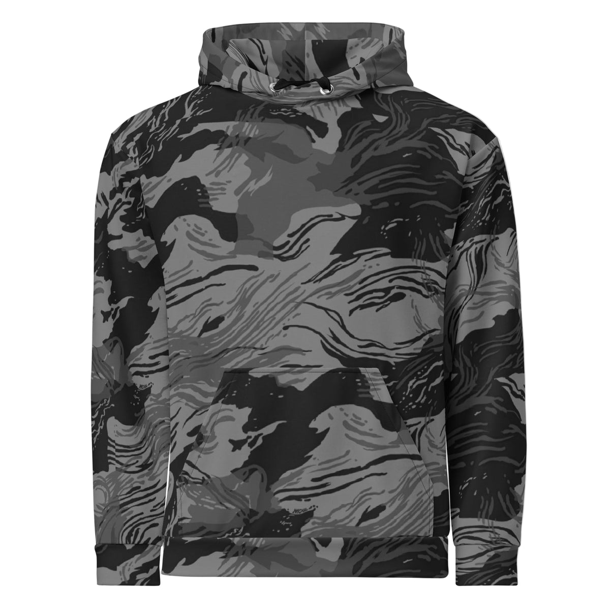 Camouflage hoodie on a white background