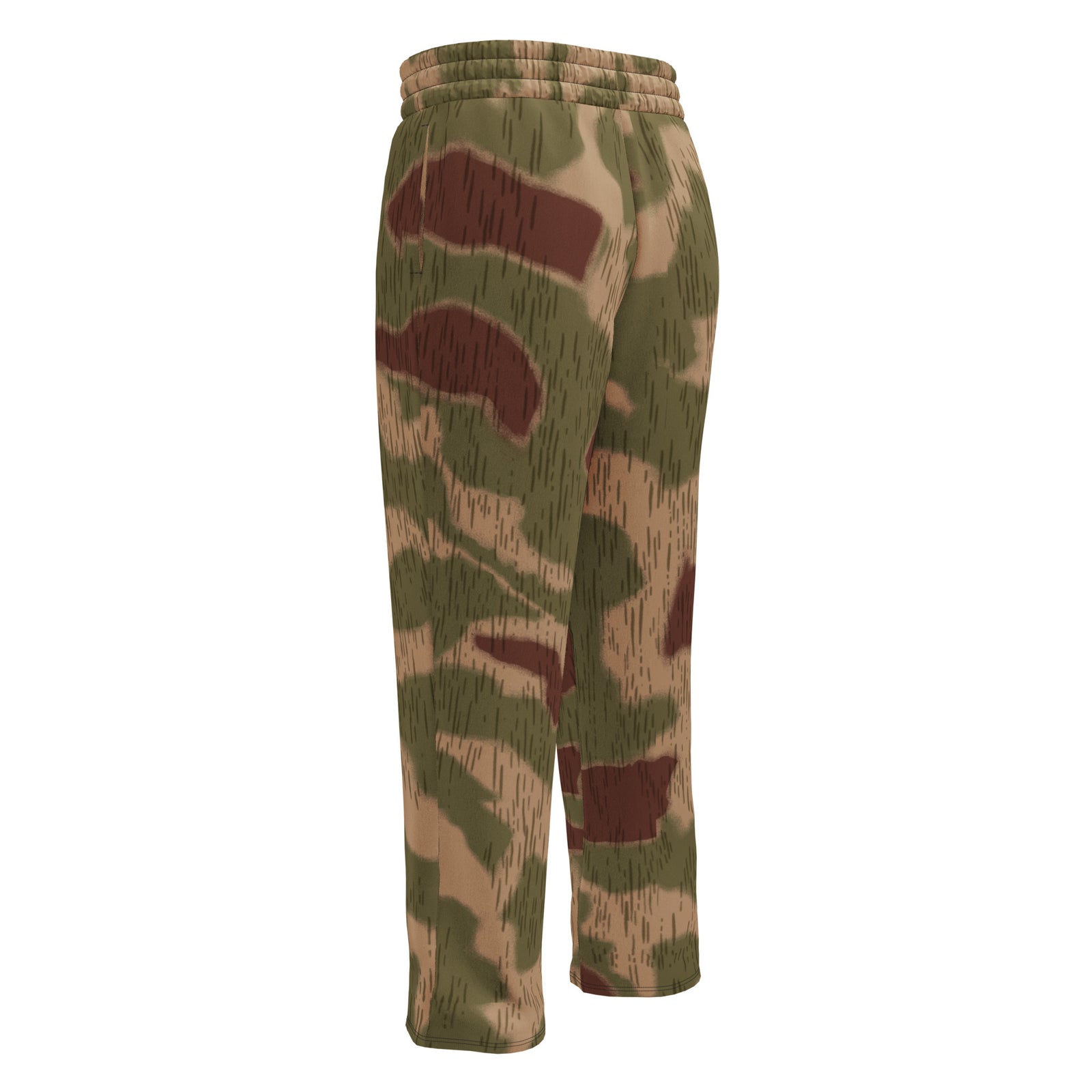 Camouflage pants on a white background