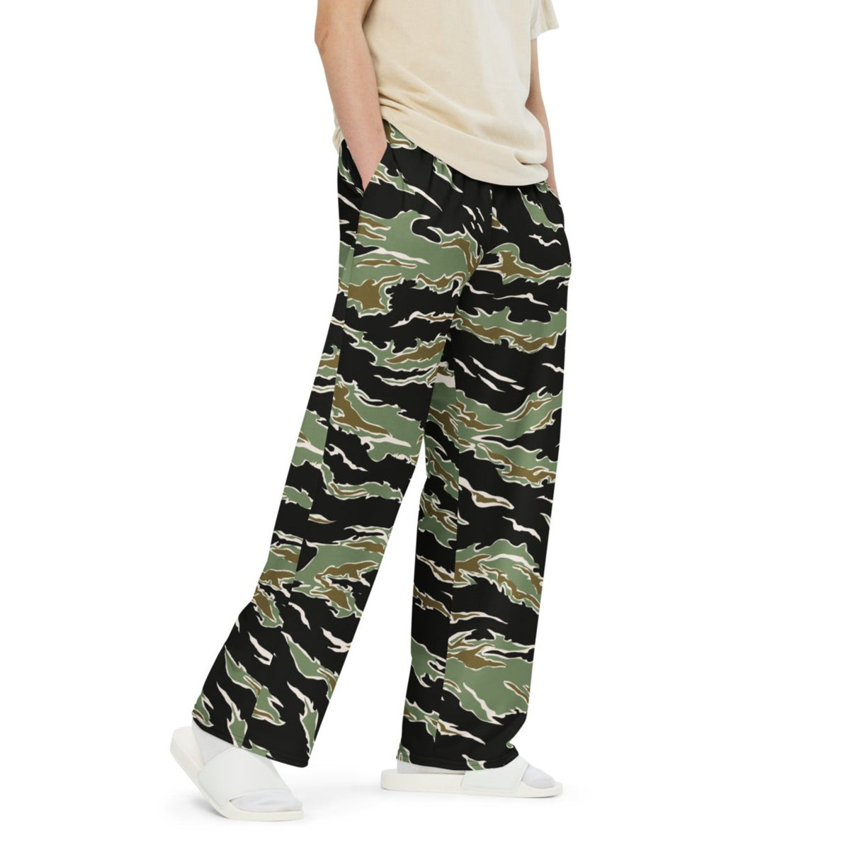 Tiger Stripe Camo Wide-leg Pants