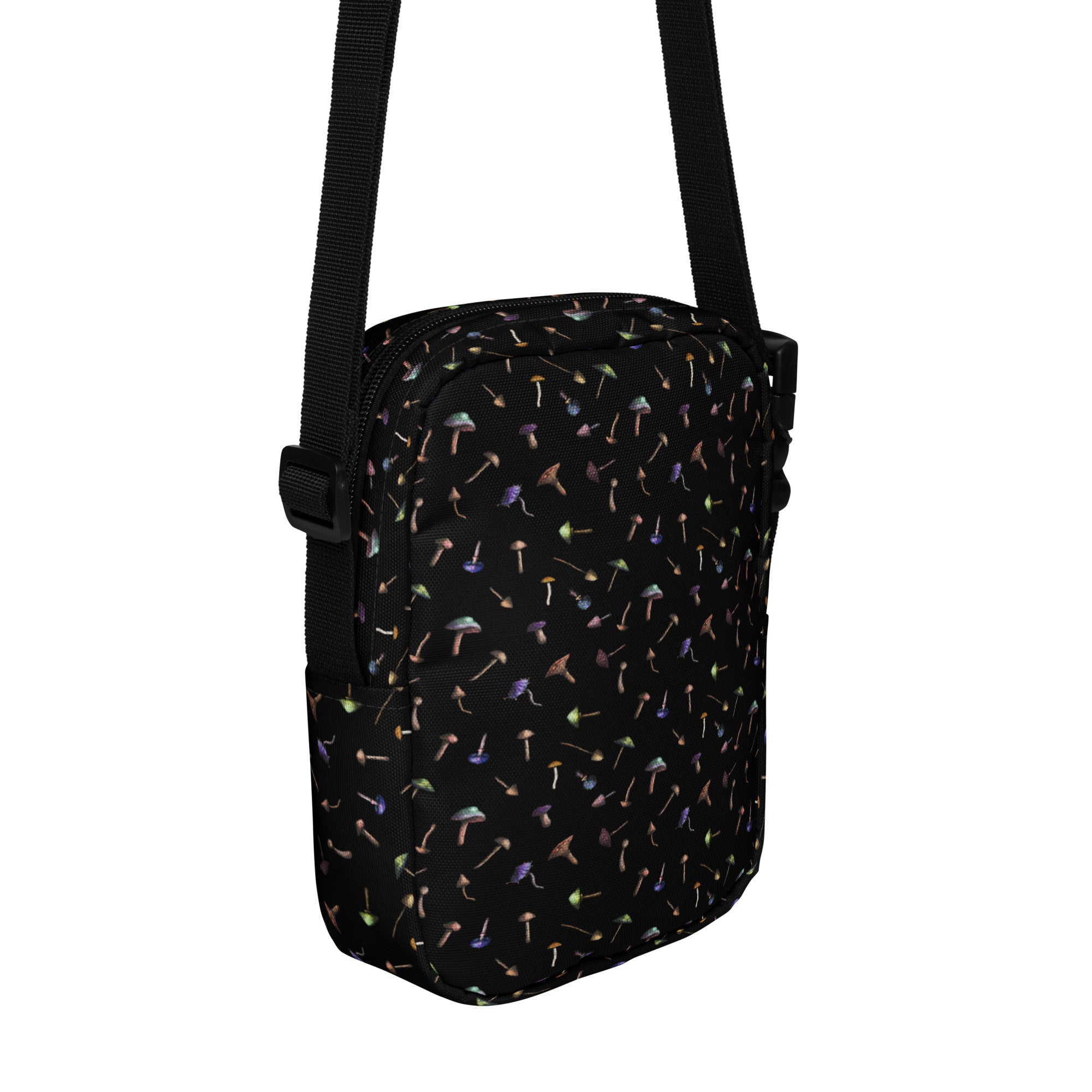 Shroom Pattern Utility Crossbody Bag