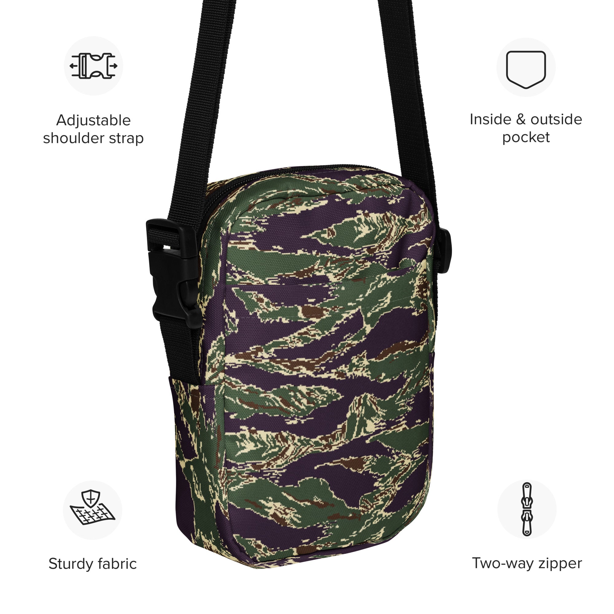 Taiwan Marine Corps Digital Tiger Stripe Camo Utility Crossbody Bag