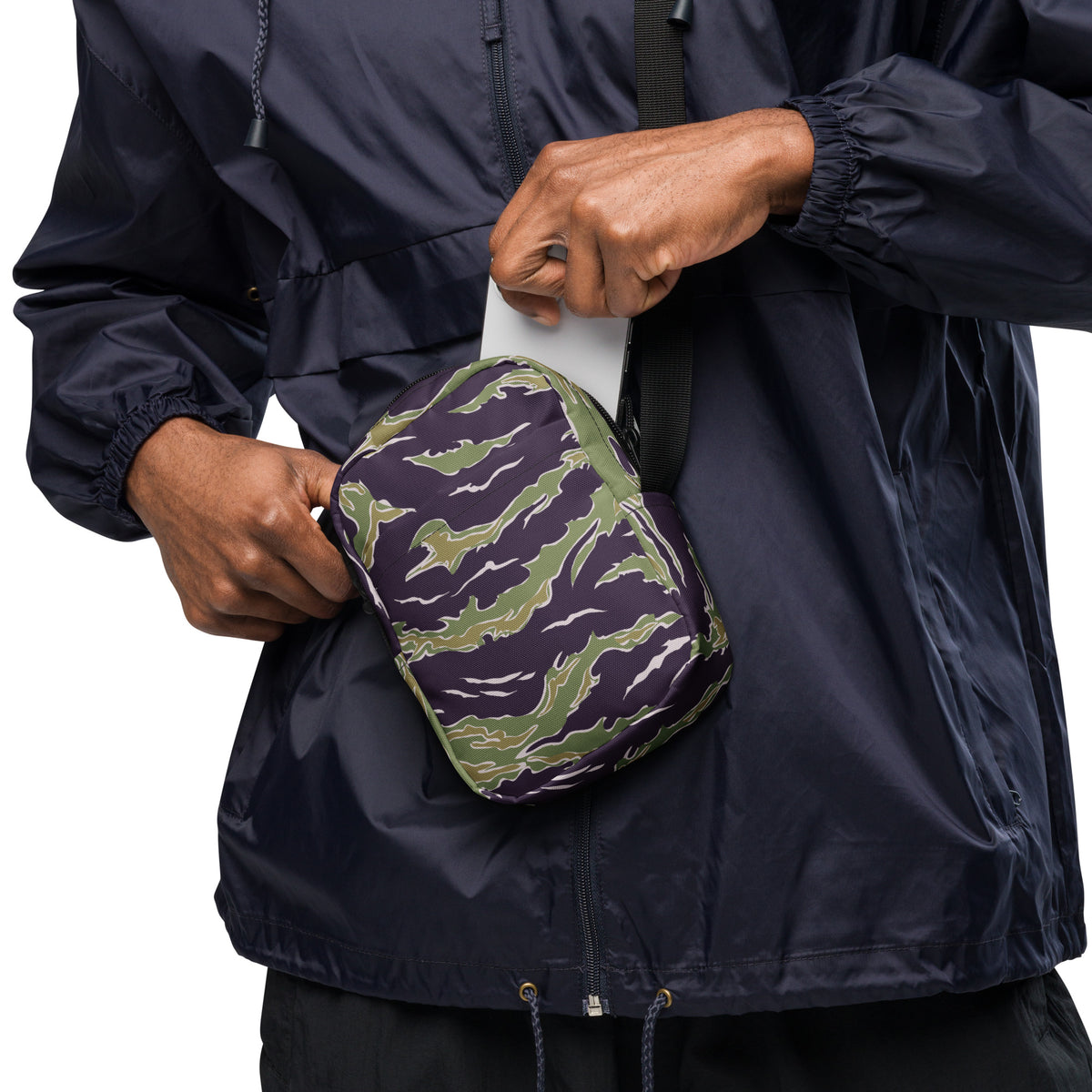 Tiger Stripe Camo Utility Crossbody Bag