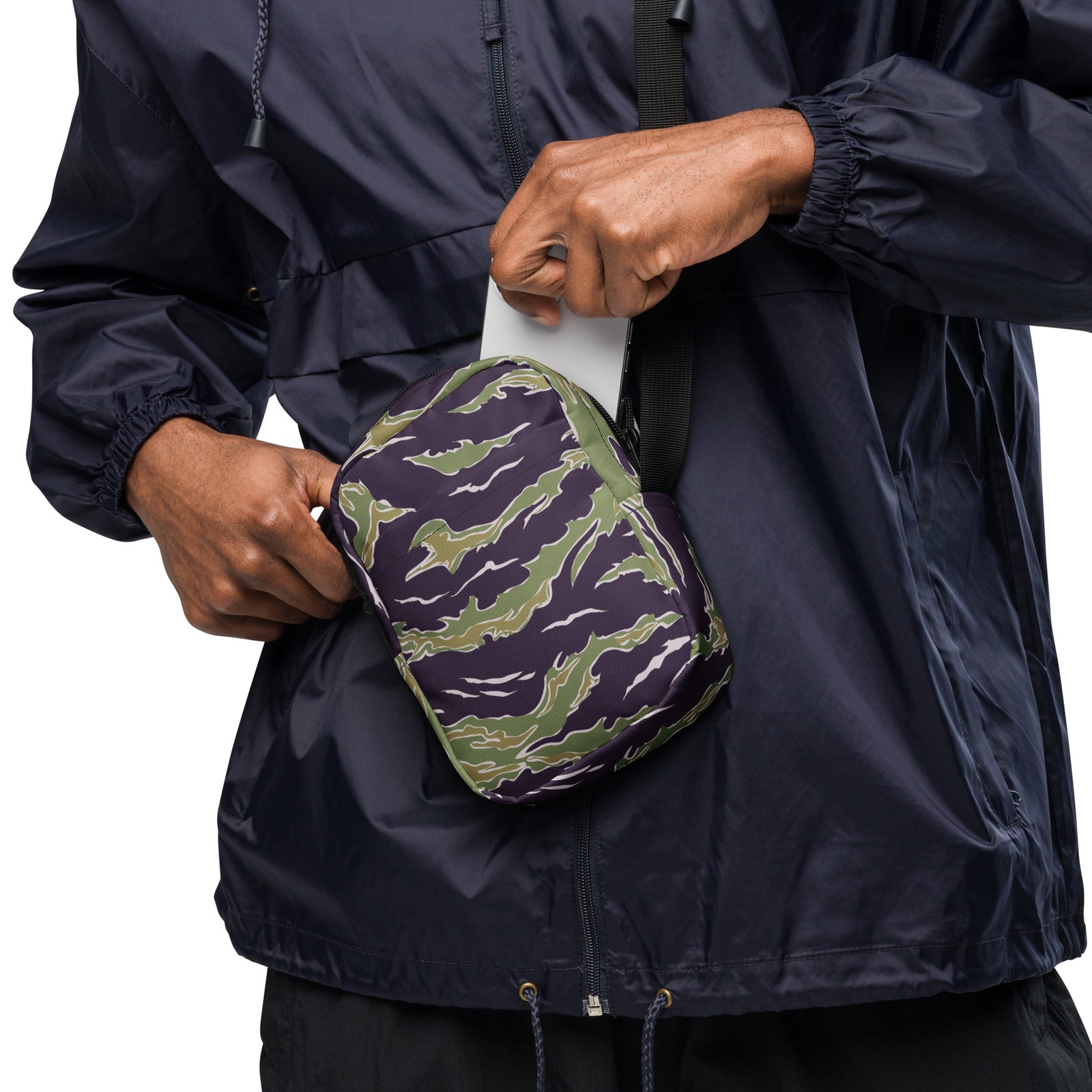Tiger Stripe Camo Utility Crossbody Bag