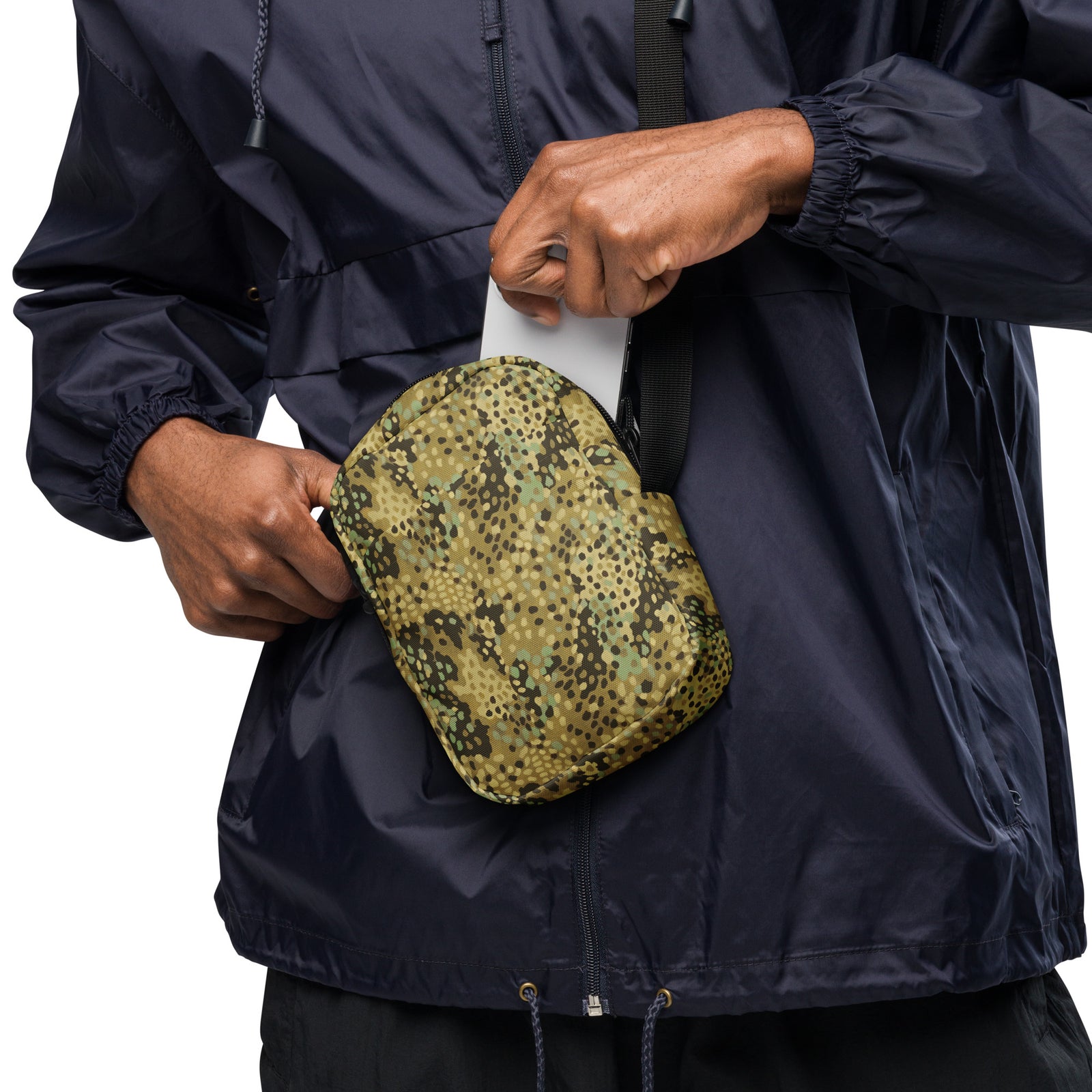 Erbsenmuster Green Pea Pattern Utility Crossbody Bag