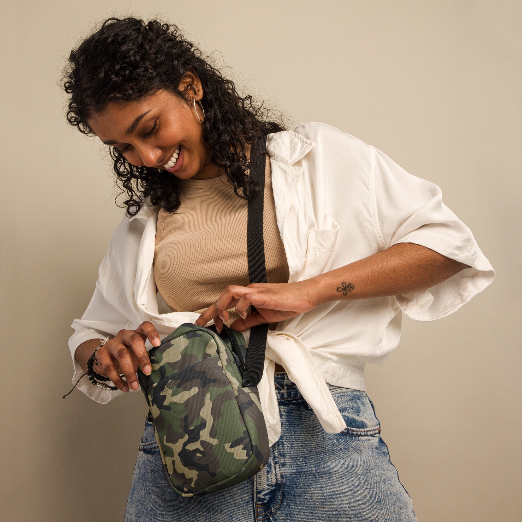 Woodland M81 Camo Utility Crossbody Bag