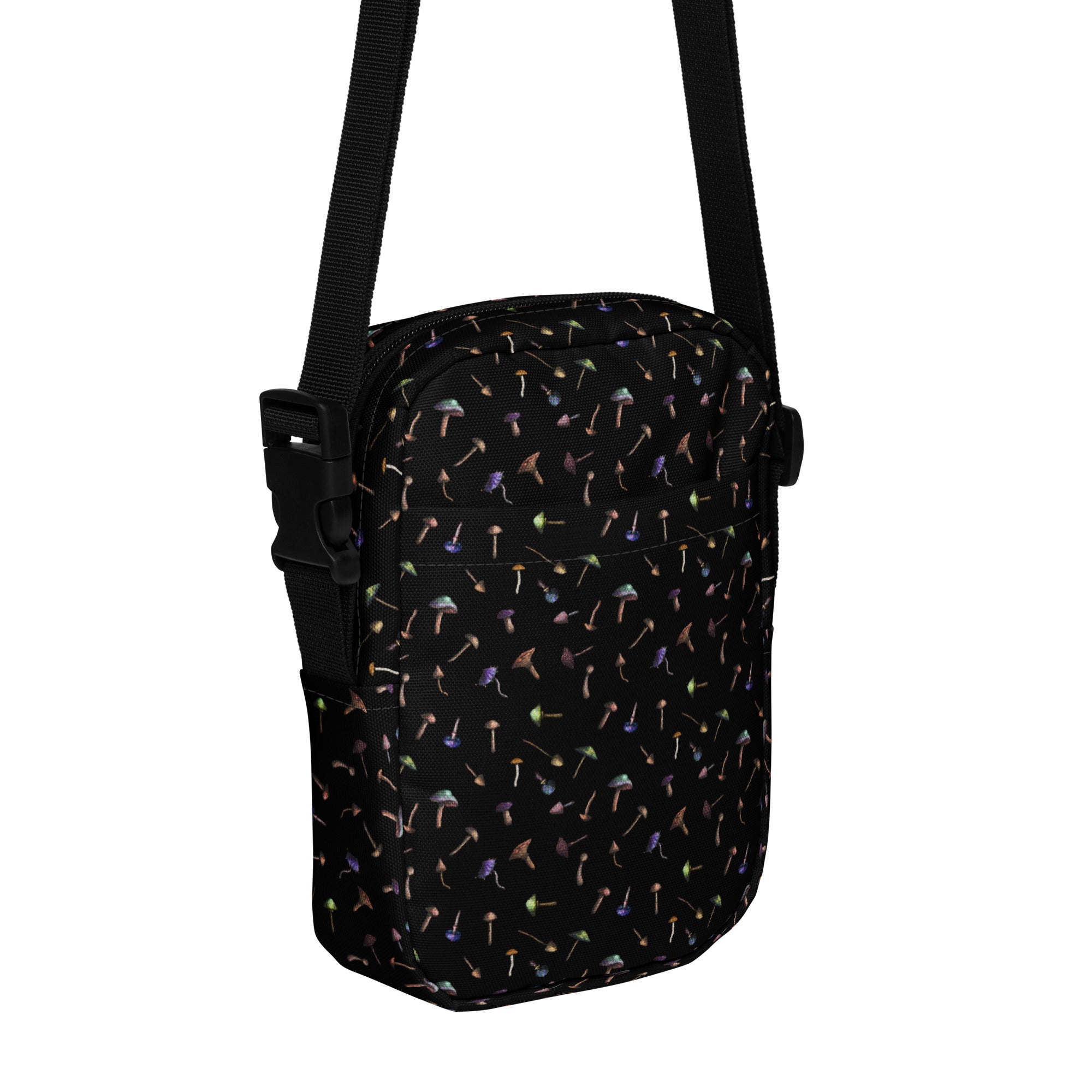 Shroom Pattern Utility Crossbody Bag