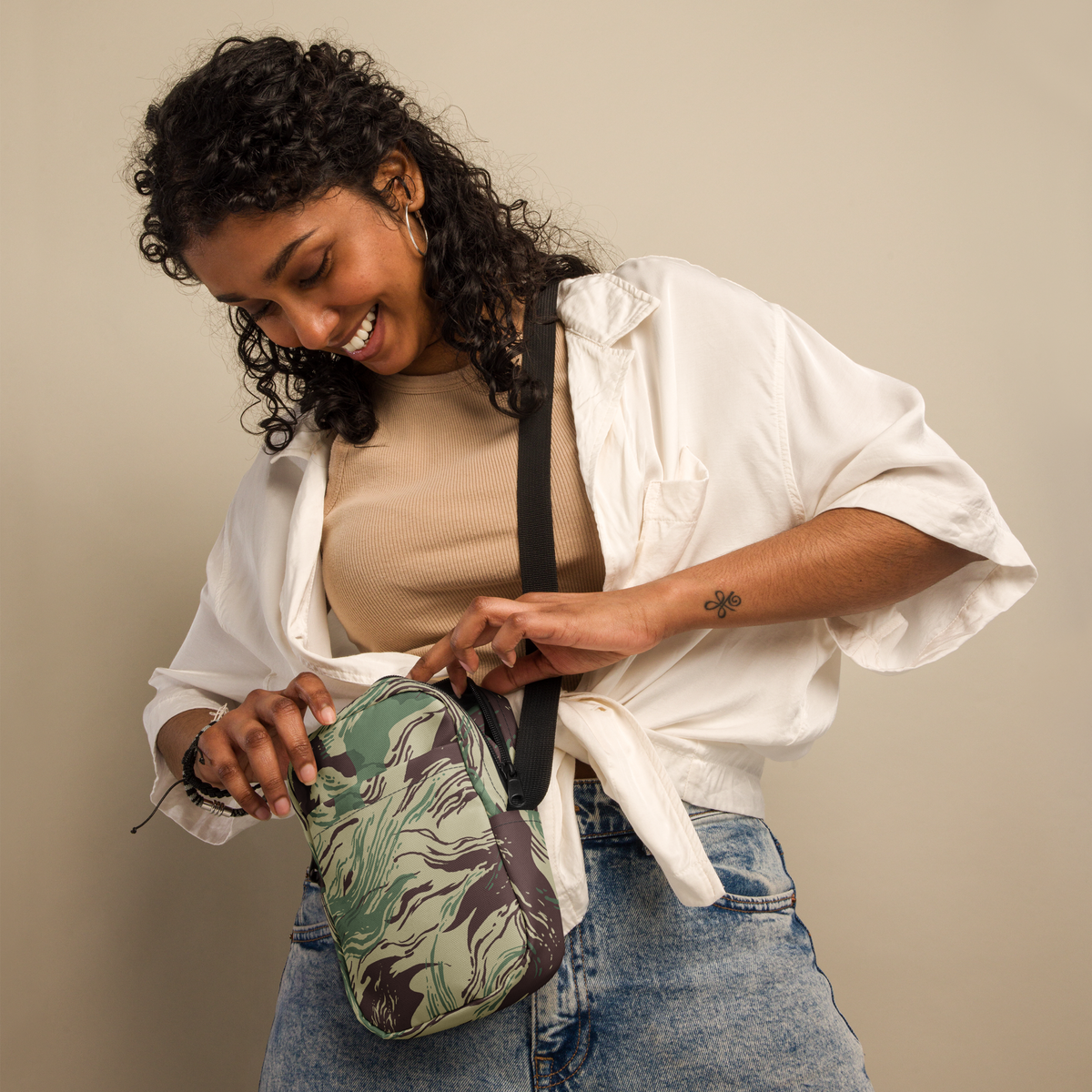 Rhodesian Brushstroke Camo Crossbody Bag