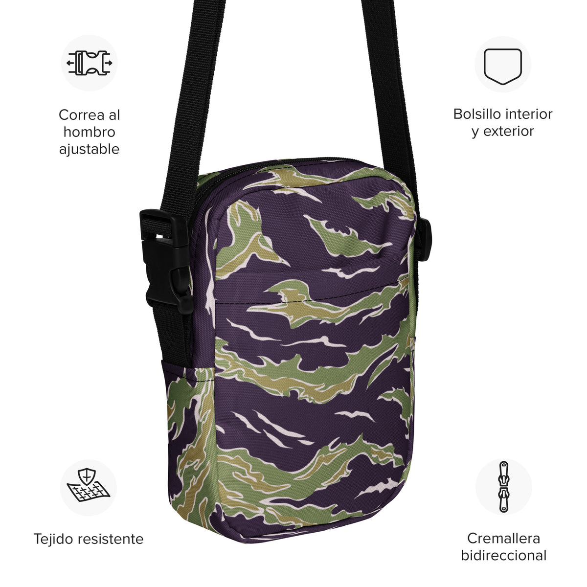 Tiger Stripe Camo Utility Crossbody Bag