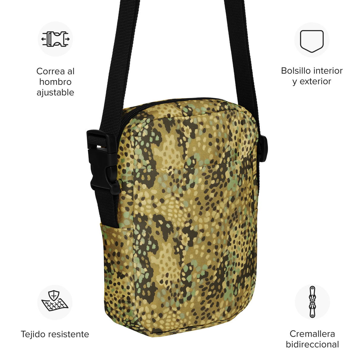 Erbsenmuster Green Pea Pattern Utility Crossbody Bag