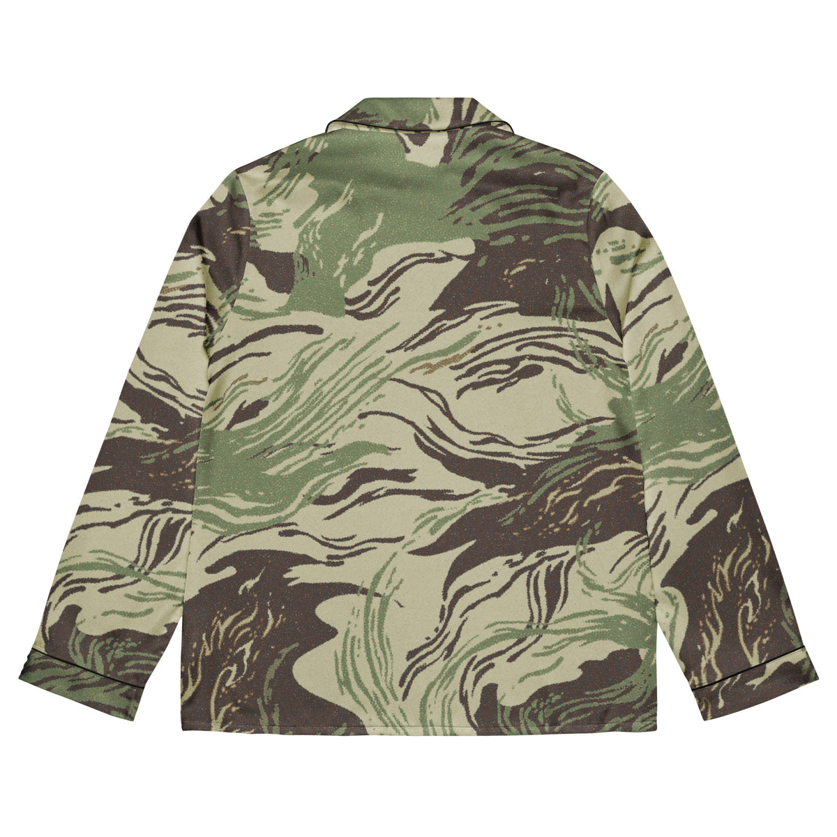 Women’s Rhodesian Brushstroke camouflage pajama top, alternate back view