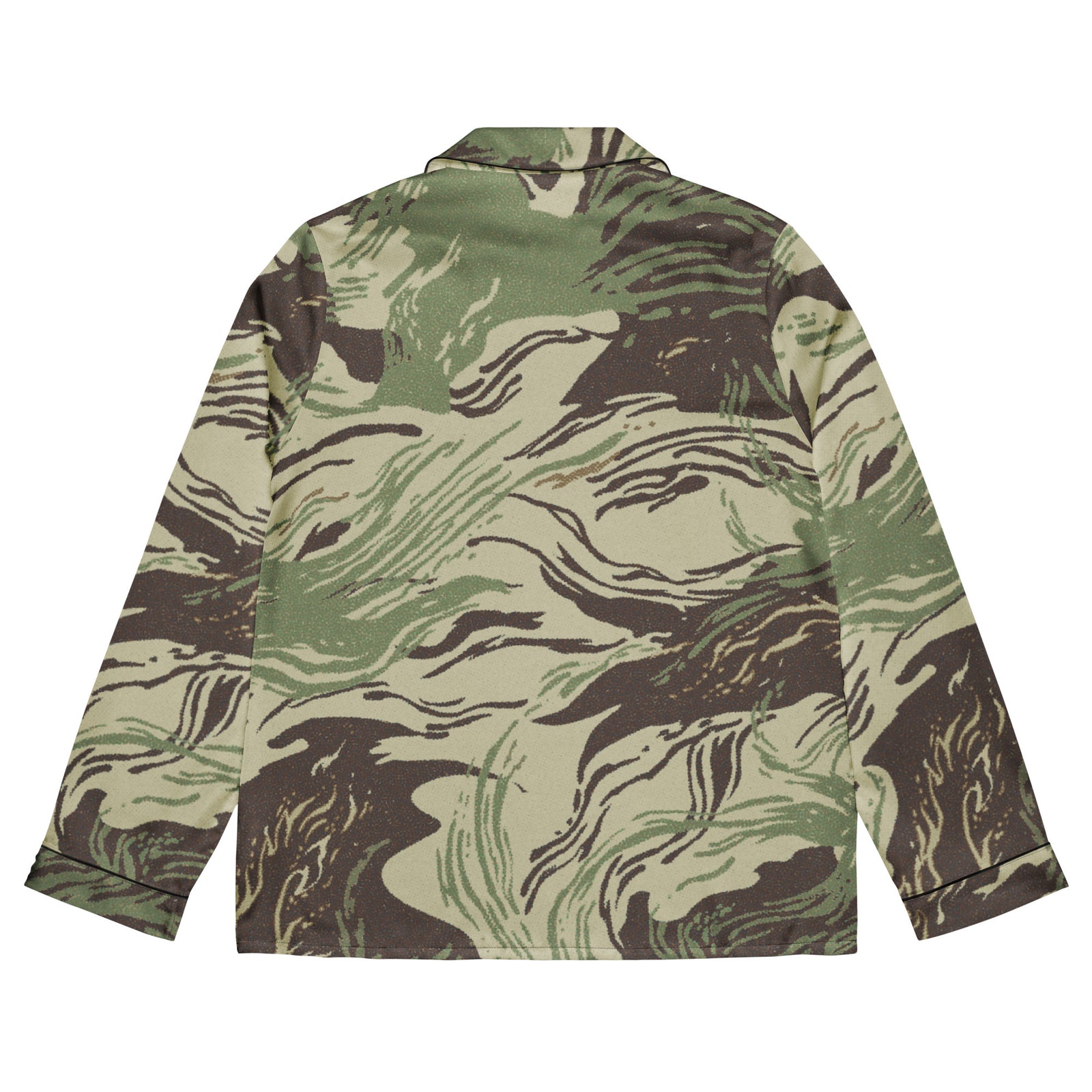 Women’s Rhodesian Brushstroke camouflage pajama top, alternate back view