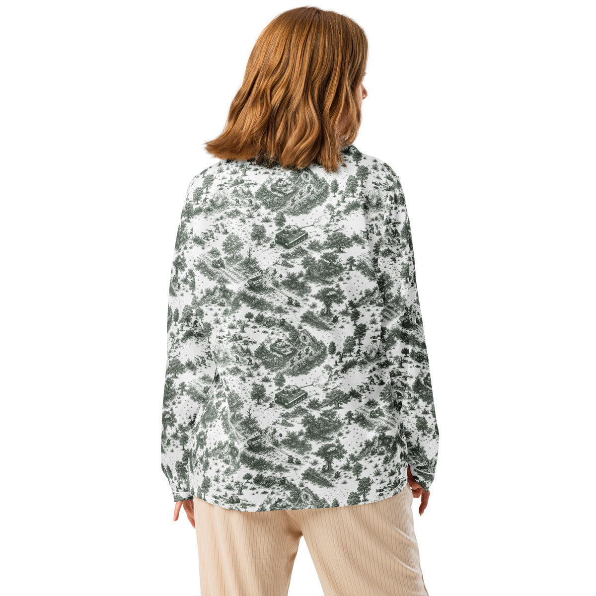 Back view of Normandy ’44 Toile women’s pajama top