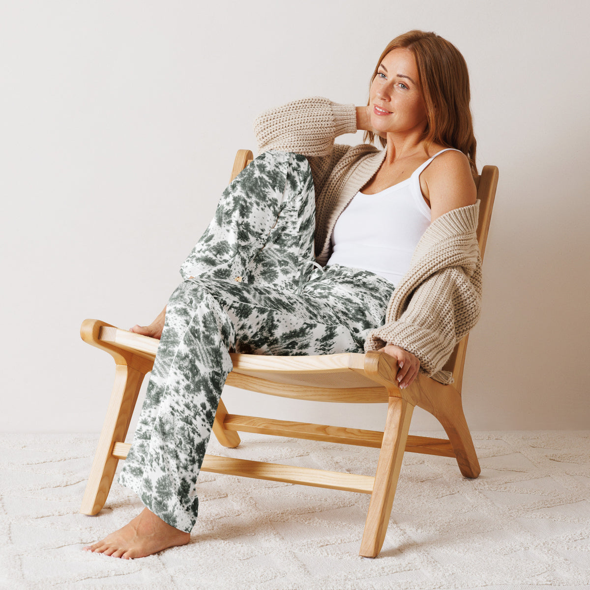 Alternate front view of Normandy ’44 Toile women’s pajama pants
