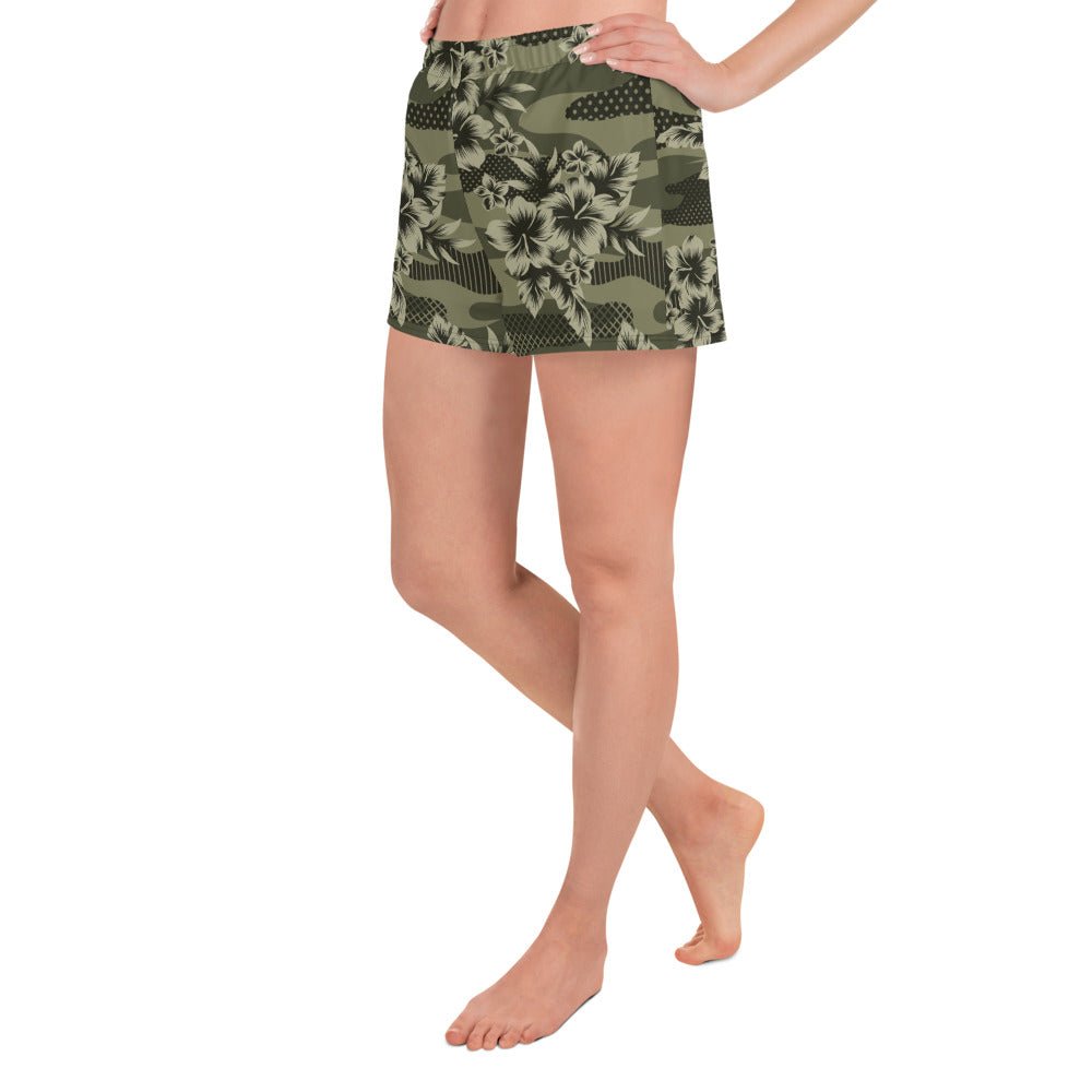 Hawaiian Camo Women’s Athletic Shorts