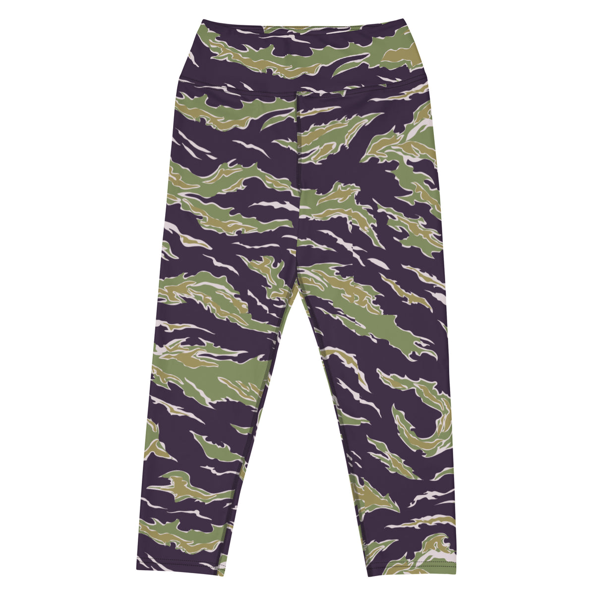 Jungle Tiger Stripe Yoga Capri Leggings