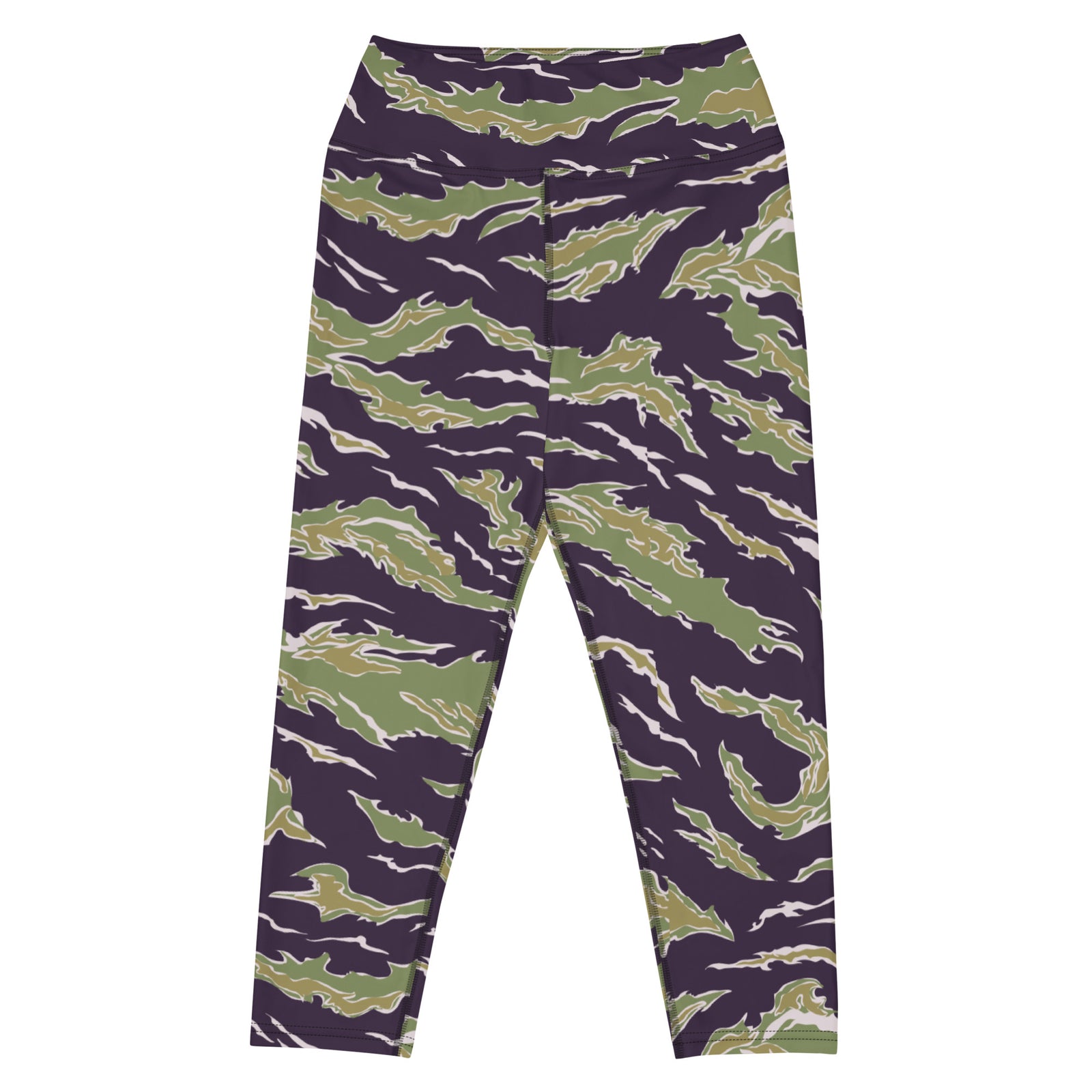 Jungle Tiger Stripe Yoga Capri Leggings